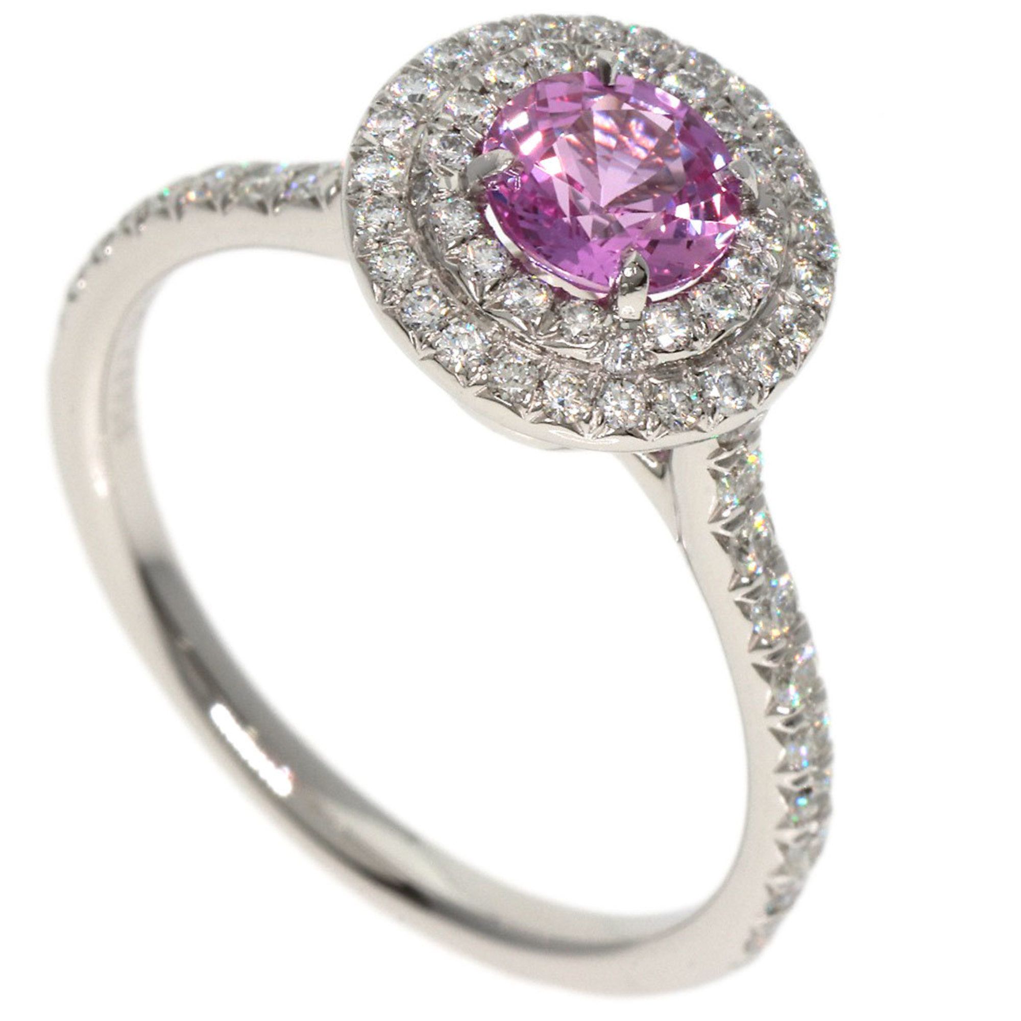 Tiffany & Co. Soleste Pink Sapphire and Diamond Ring in Platinum (PT950) for Women.