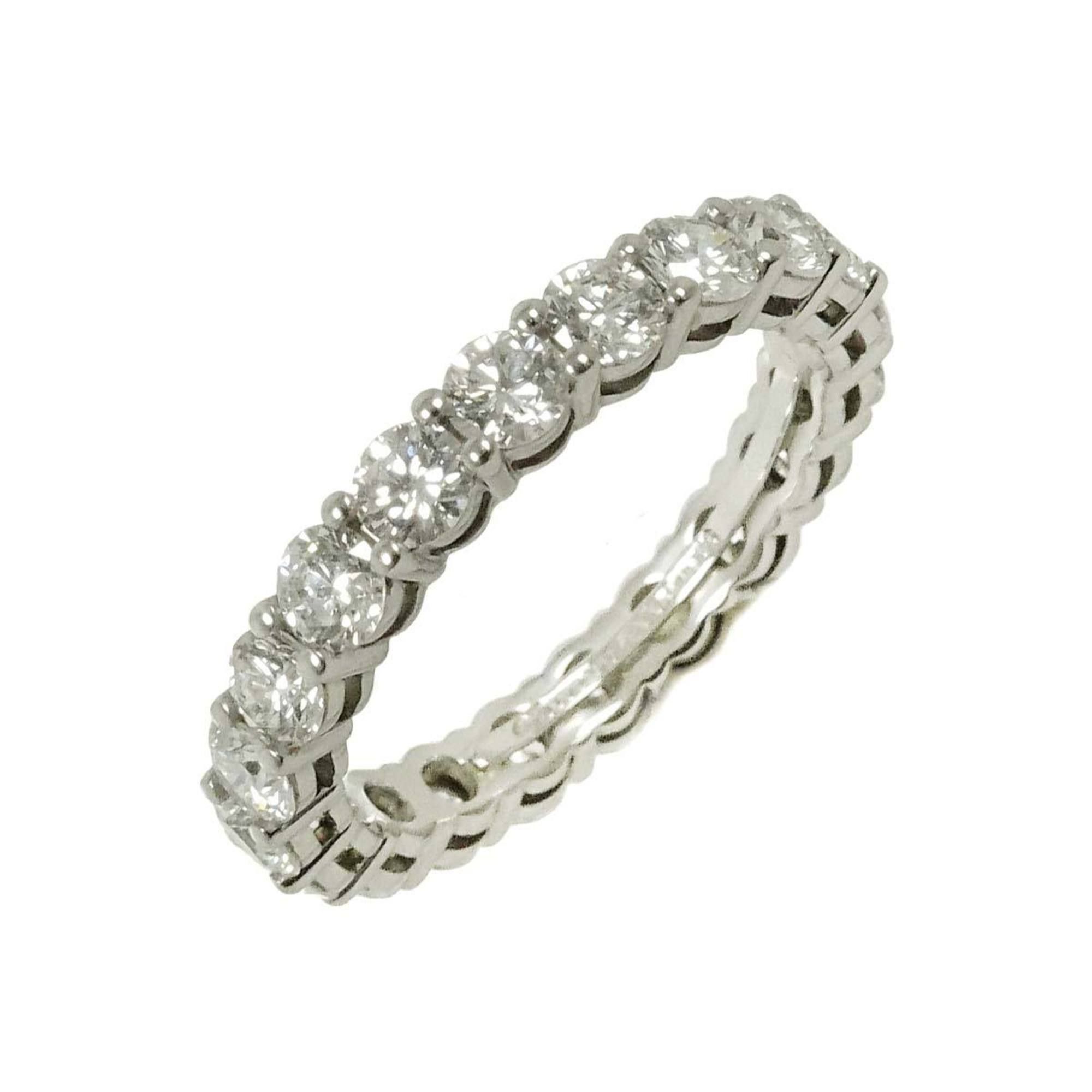 Tiffany & Co. Forever Embrace Diamond Ring, Size 8, Full Diamond, 3mm Wide, Platinum