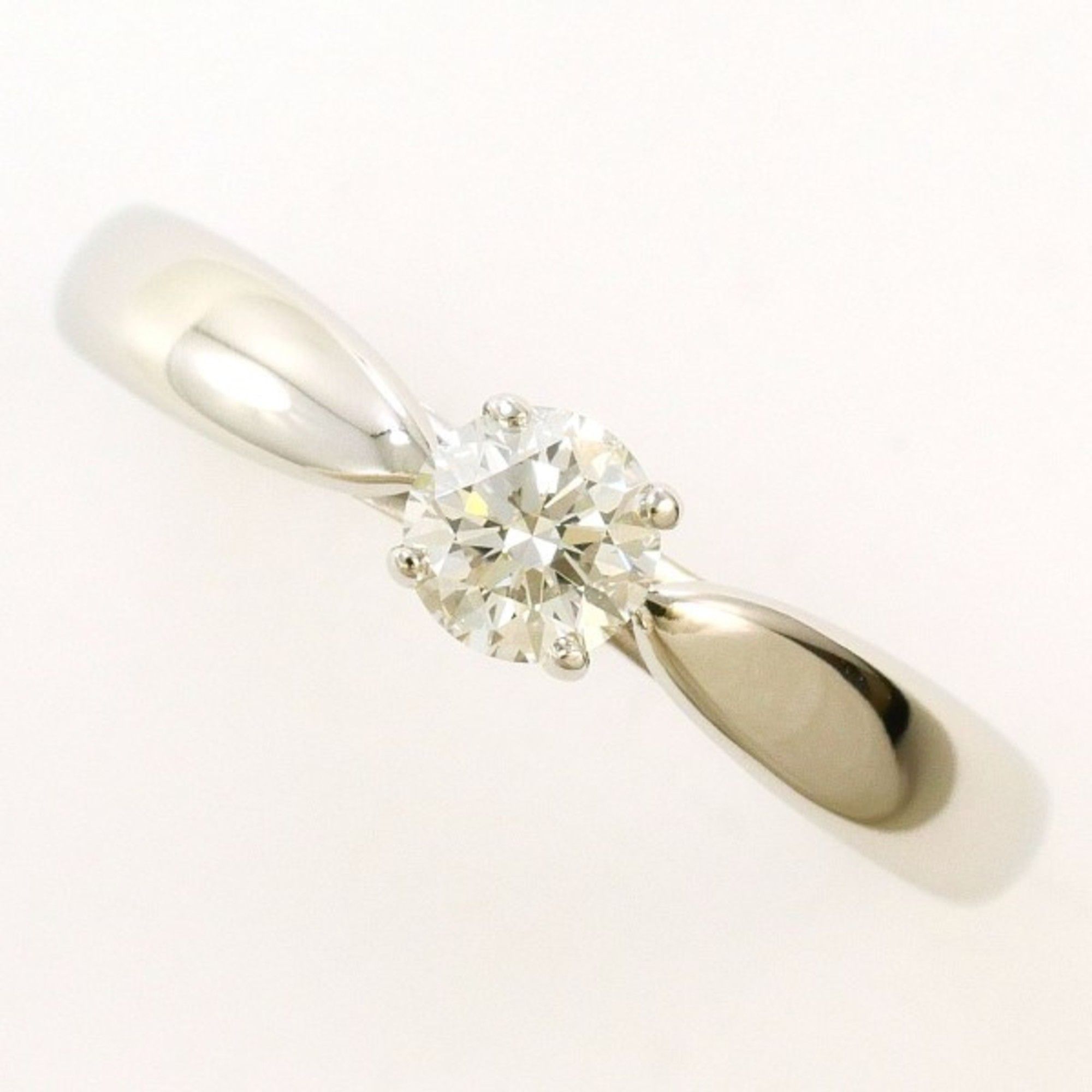 Tiffany Harmony PT950 Ring with 0.22" VVS1 Diamond, Box, Certificate of Authenticity, Total Weight: