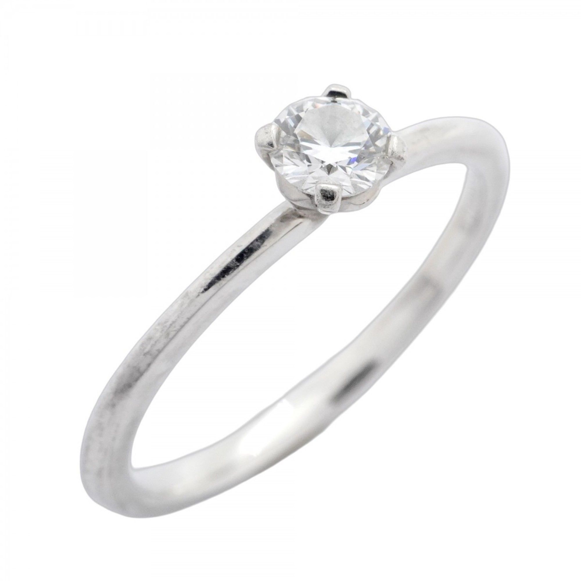 Tiffany True 1PD Pt950 Platinum Diamond 0.22ct Women's Ring, Size 11.5