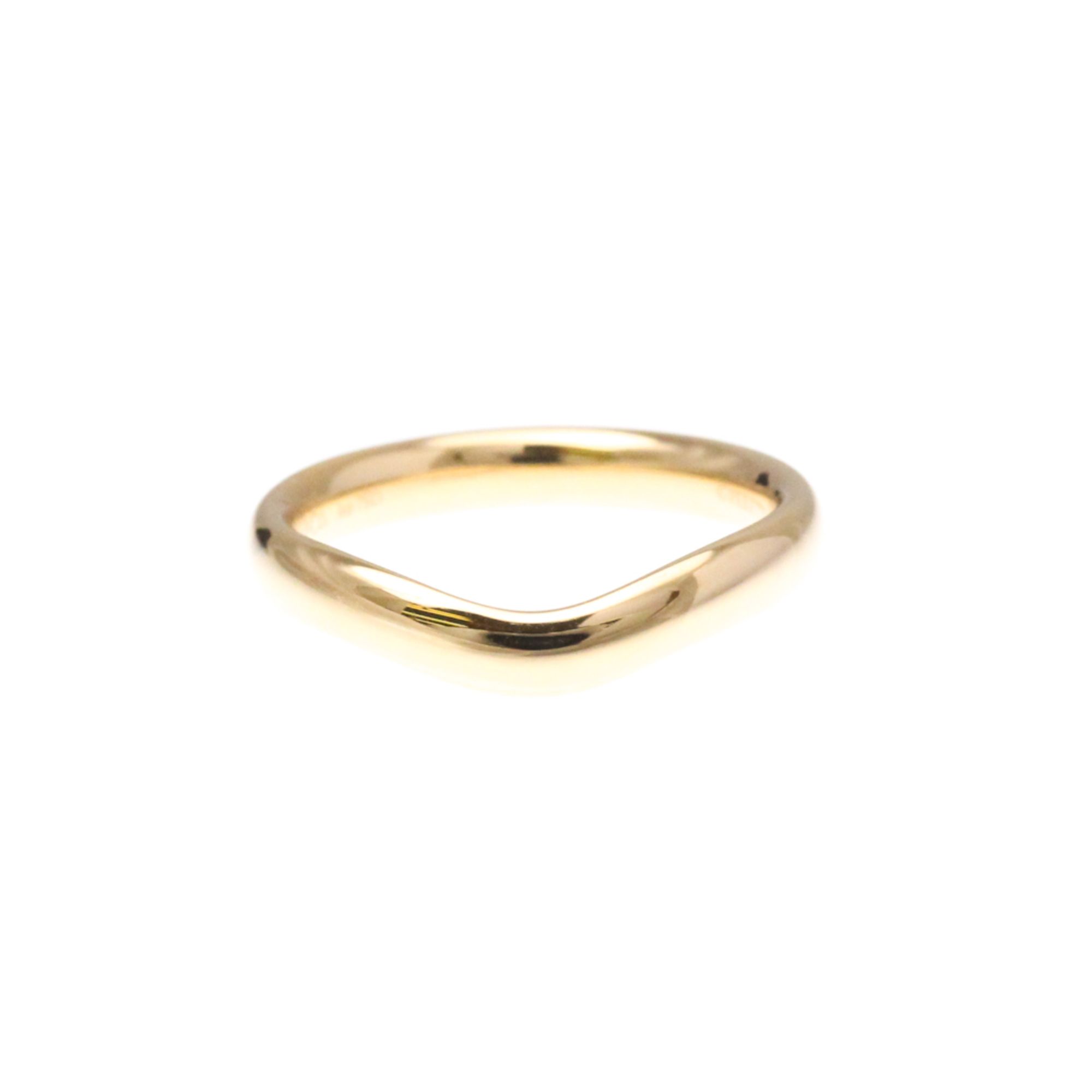 Tiffany Curved Band Ring Pink Gold (18K) Fashion No Stone Band Ring Pink Gold