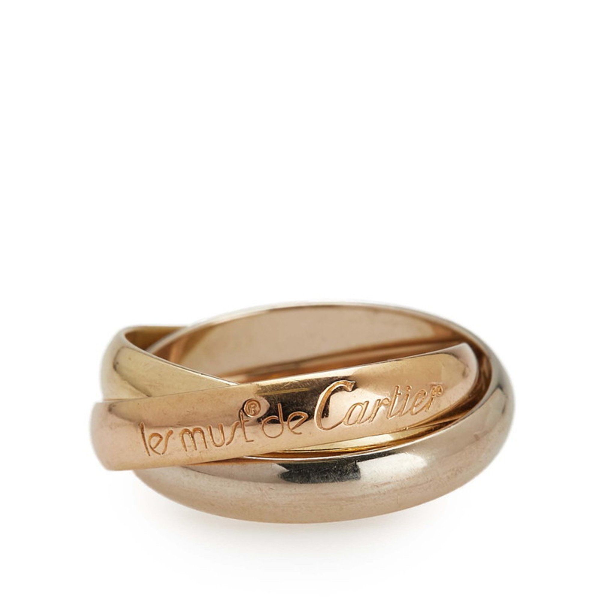 Cartier Trinity Ring #50 in 18KYG Yellow Gold, 18KPG Pink and 18KWG White Gold for Women