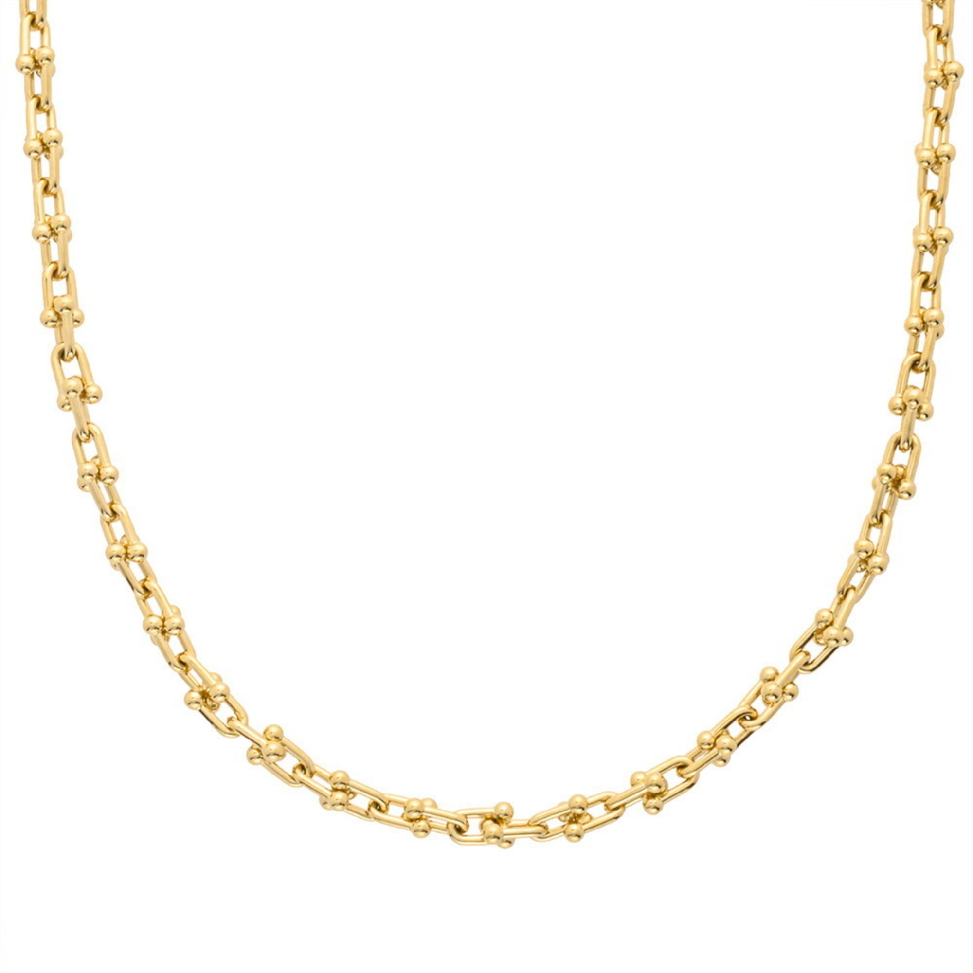 Tiffany & Co. Hardware Microlink Necklace 18KYG 26.6g Yellow Gold Unisex