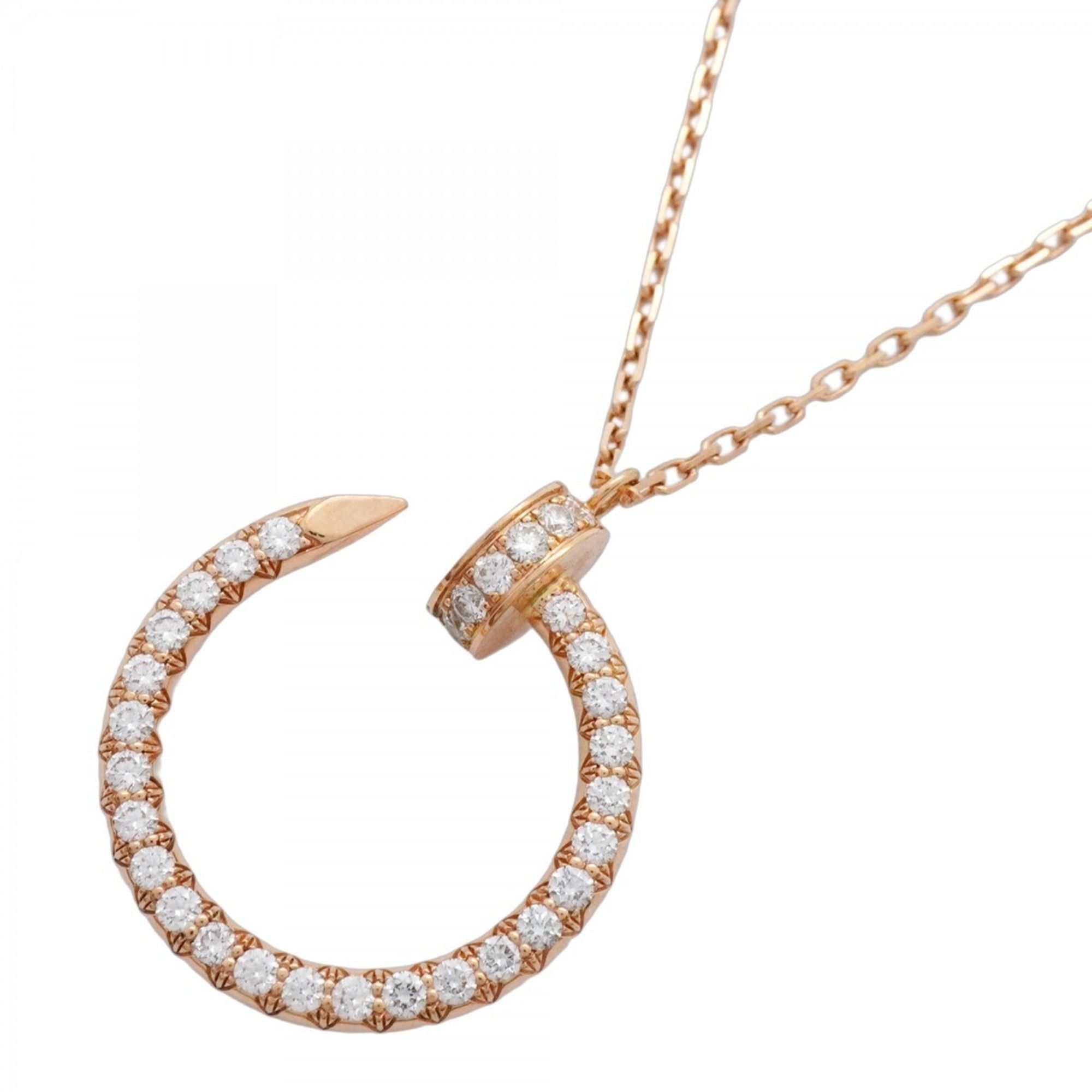 Cartier Juste un Clou necklace in 18KPG pink gold with diamonds for women, P1392465