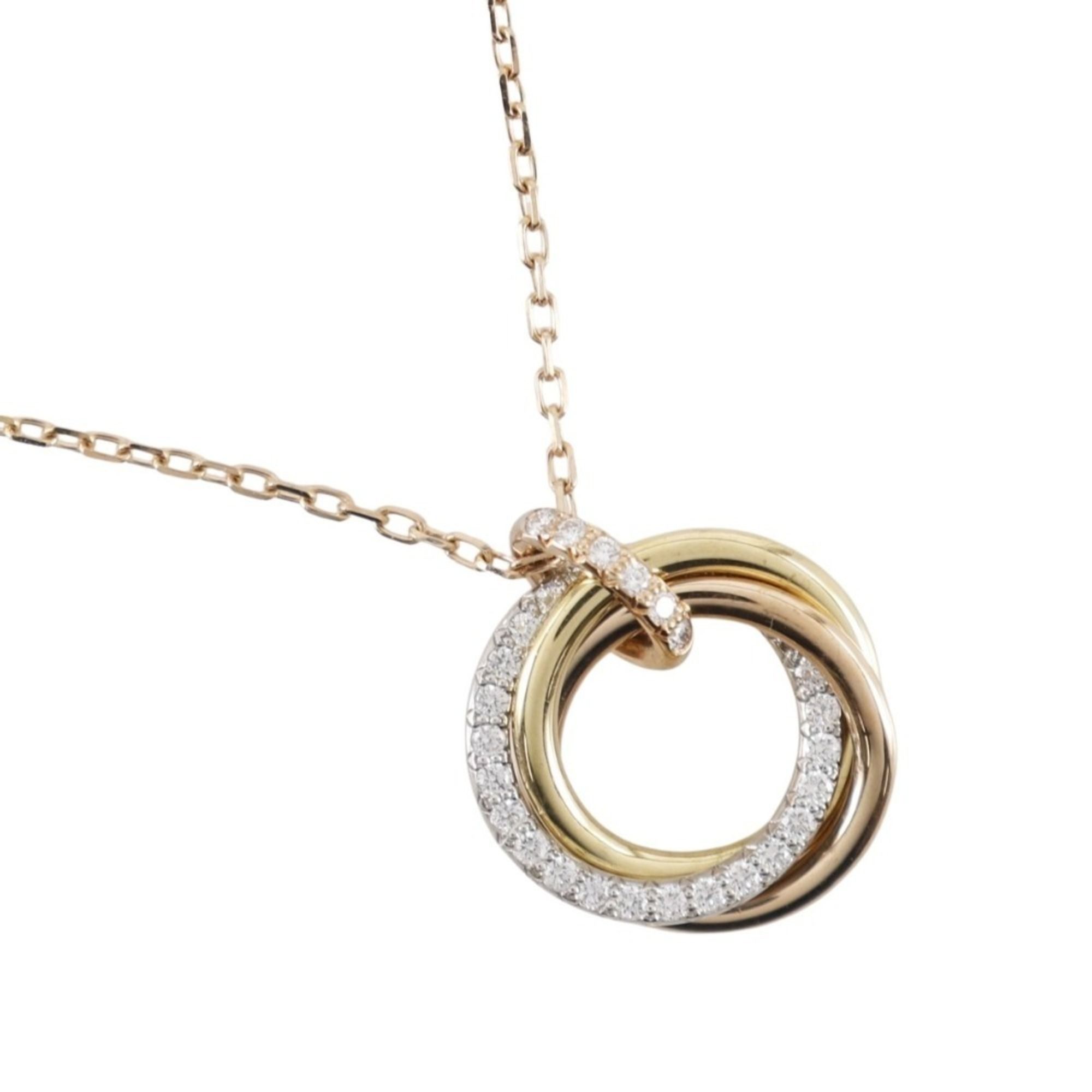 Cartier Trinity Necklace B7224586, 18K Gold (Yellow Gold, Pink and White Gold) with Diamonds, Approx