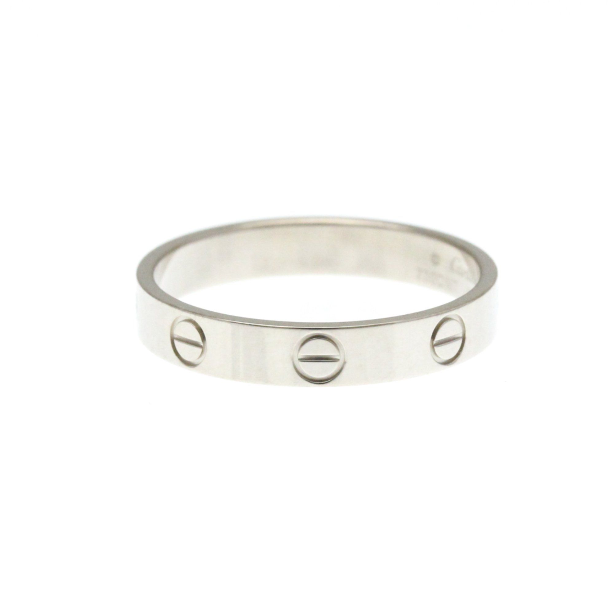 Cartier Mini Love Ring White Gold (18K) Fashion No Stone Band Ring Silver