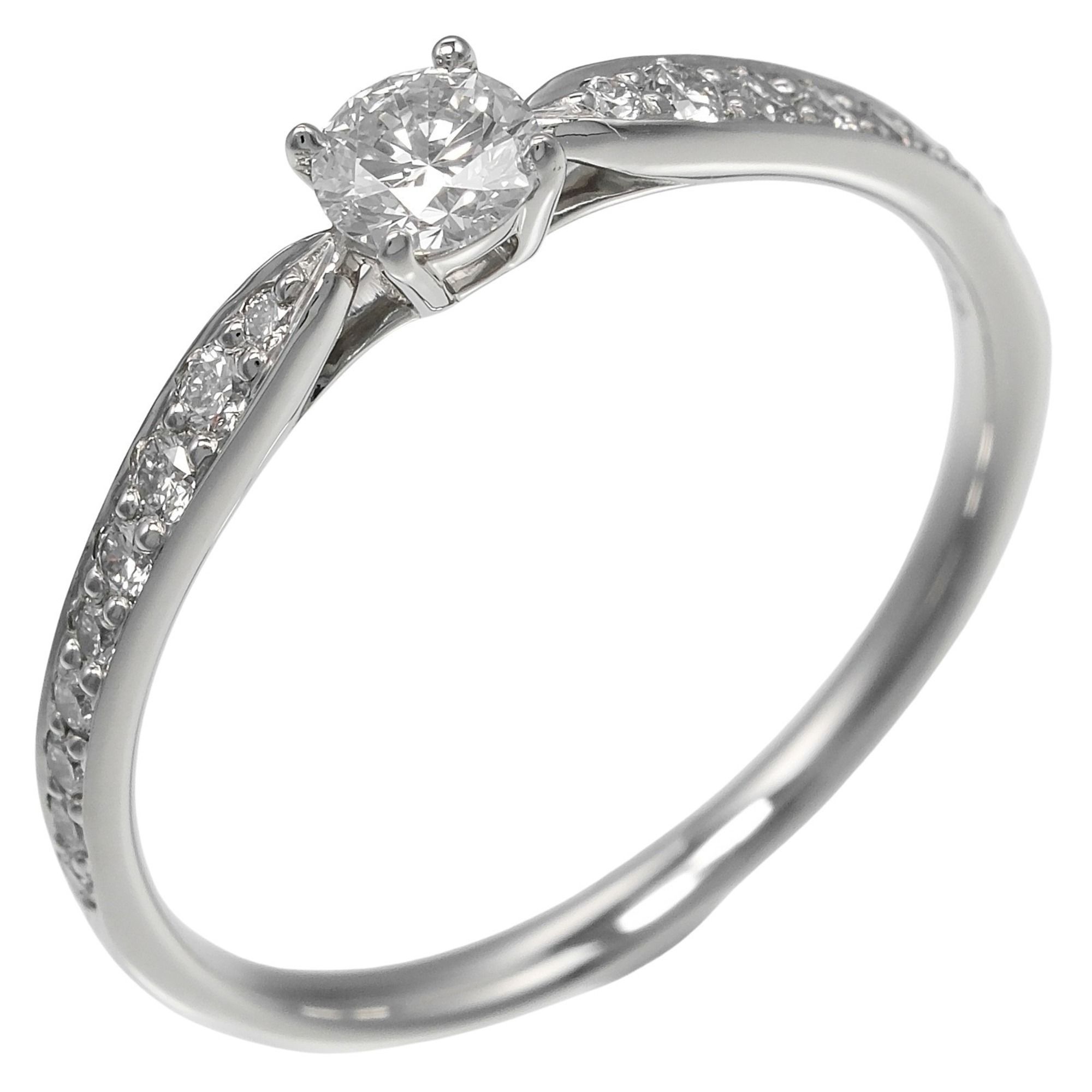 Tiffany & Co. Harmony Solitaire Ring, size 14, 0.23ct VVS1/F/3EX, Pt950 platinum with diamonds, appr
