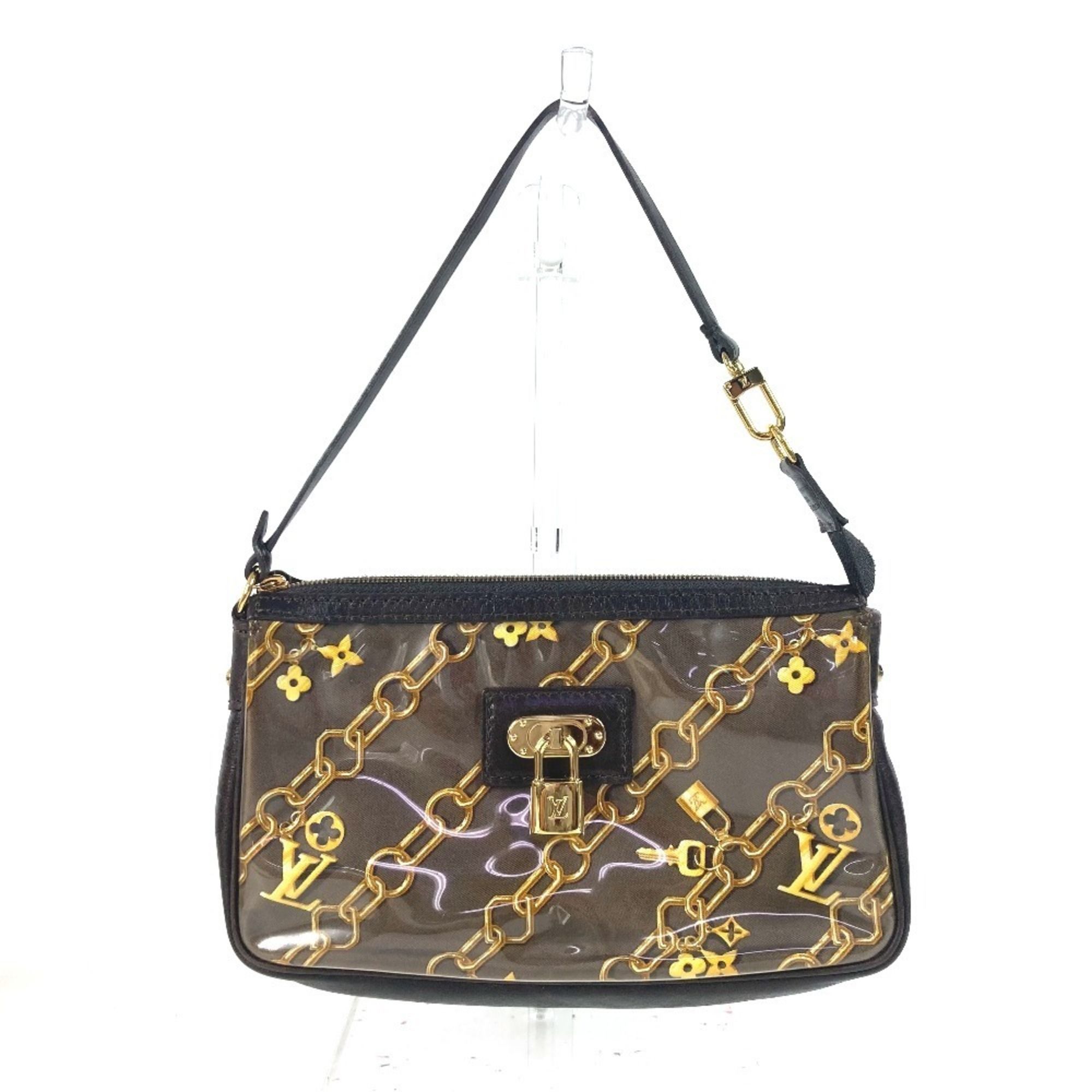 LOUIS VUITTON M95162 Monogram Charm Pochette Accessory Shoulder Bag Chain Pattern Pouch Vinyl Leathe