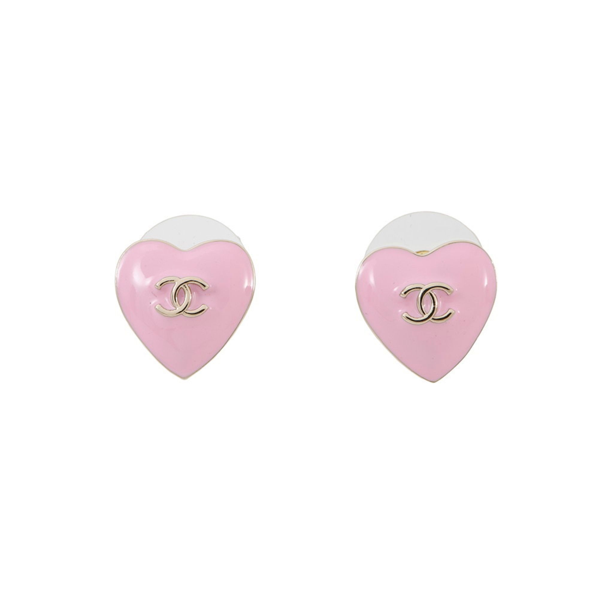 Chanel Coco Mark Heart Motif Earrings B25B ABG216 CHANEL