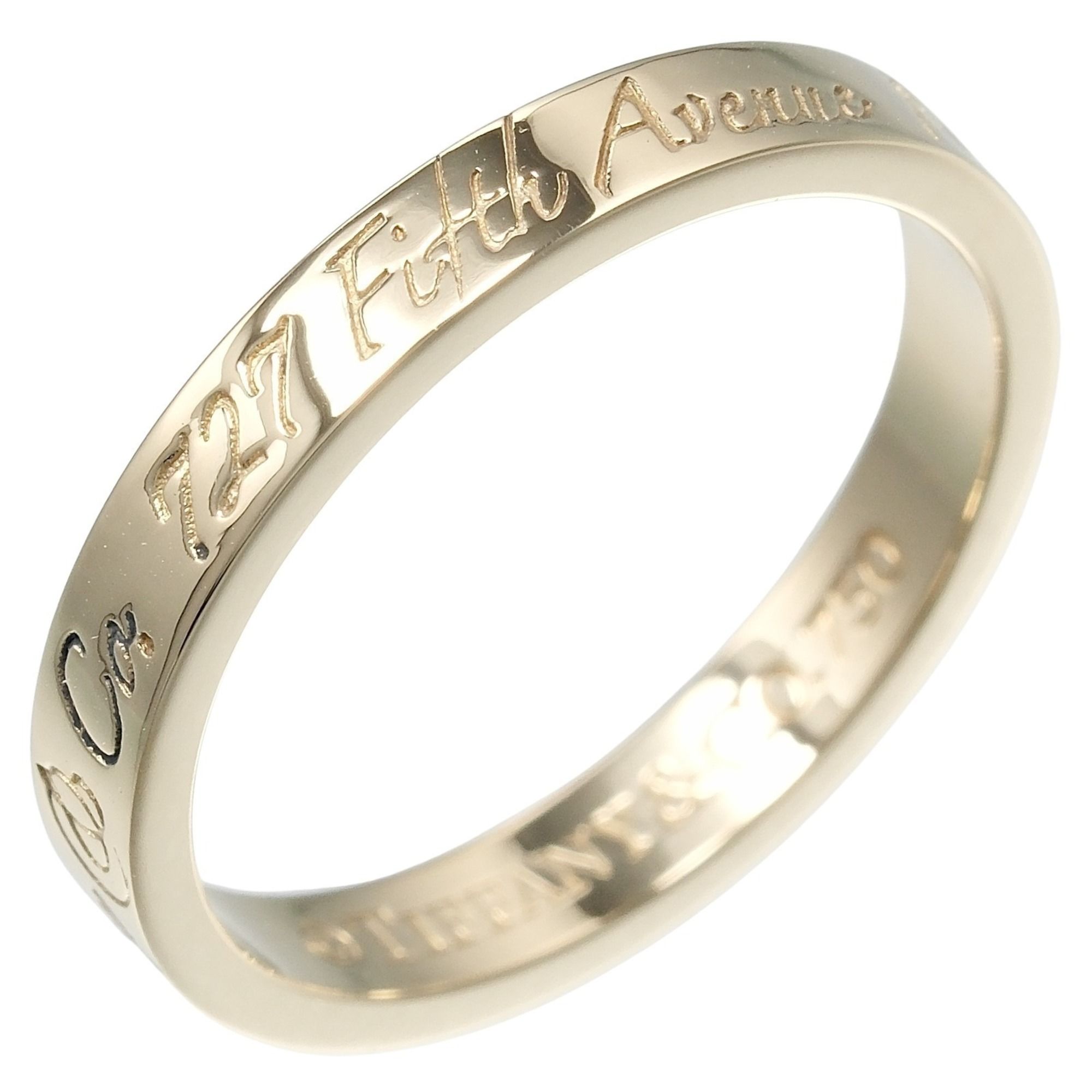 Tiffany & Co. Ring Notes, size 7.5, 18K Yellow Gold, approximately 2.67g