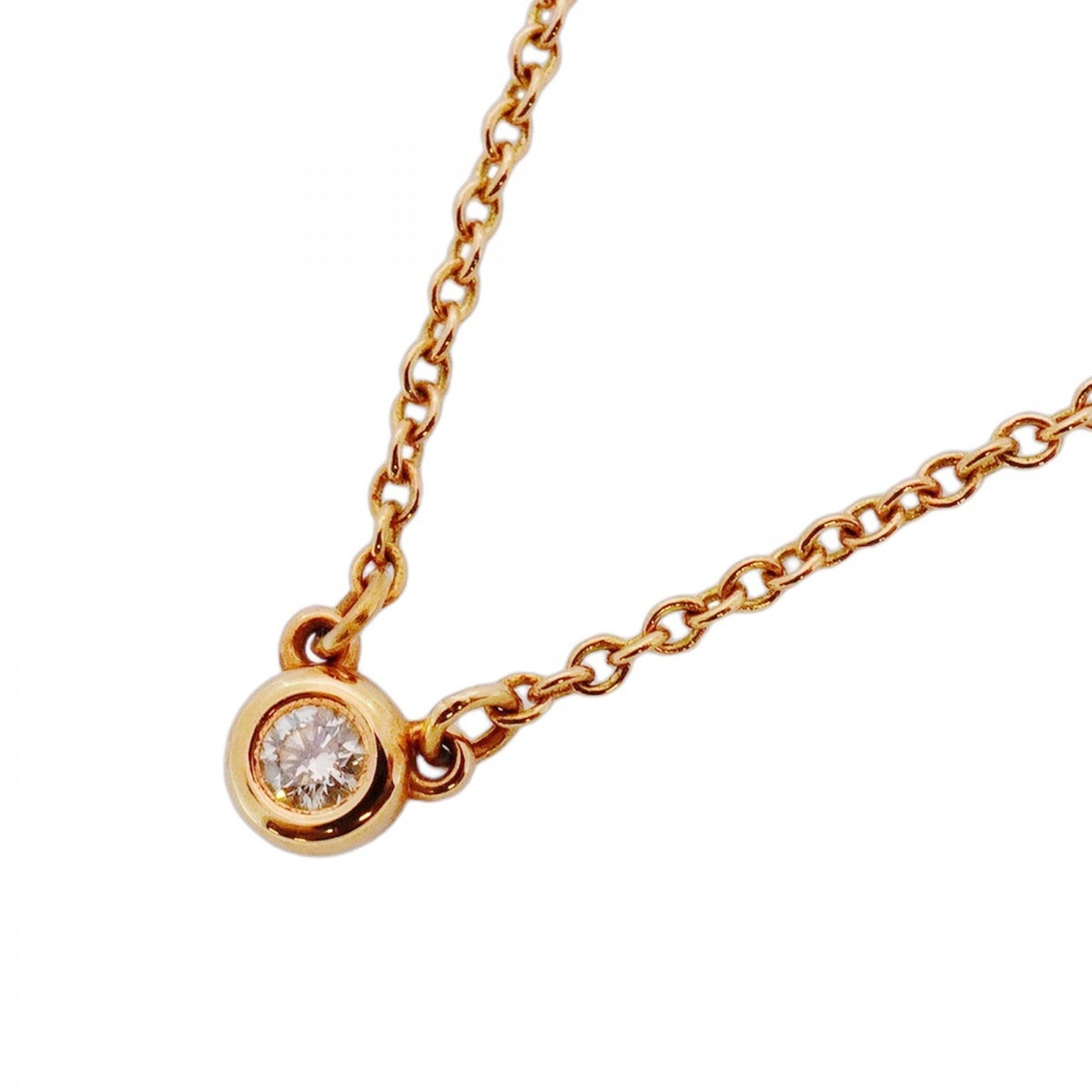 Tiffany Necklace By the Yard 1PD 18KPG Pink Gold Diamond Women's