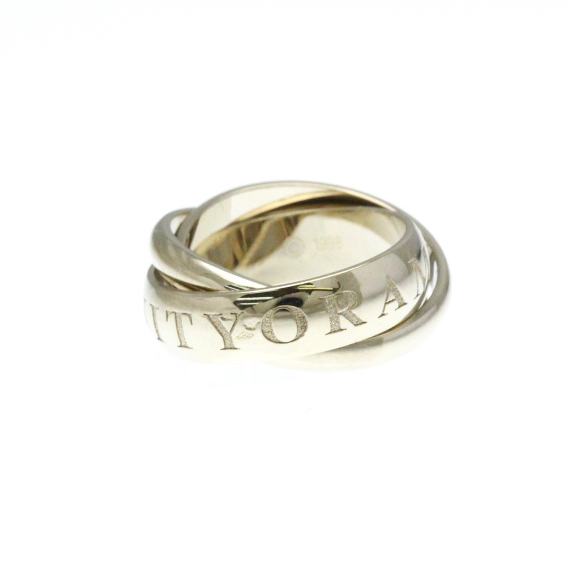 Cartier Trinity Ring 1998 Christmas Limited Edition White Gold (18K) Fashion No Stone Band Ring Silv
