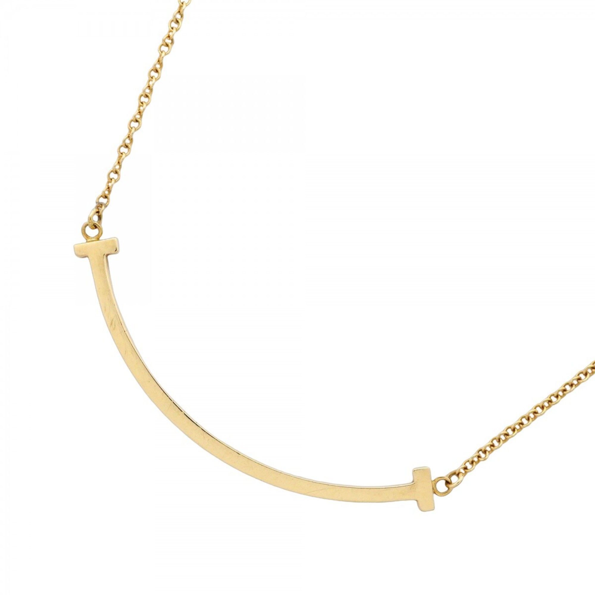 Tiffany T Smile Small Necklace in 18KYG Yellow Gold for Women