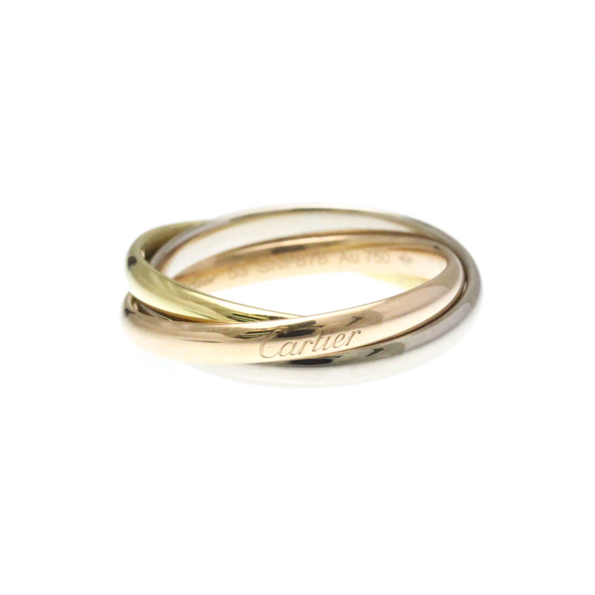 Cartier Trinity Yellow Gold (18K),Pink Gold (18K),White Gold (18K) Fashion No Stone Band Ring Gold