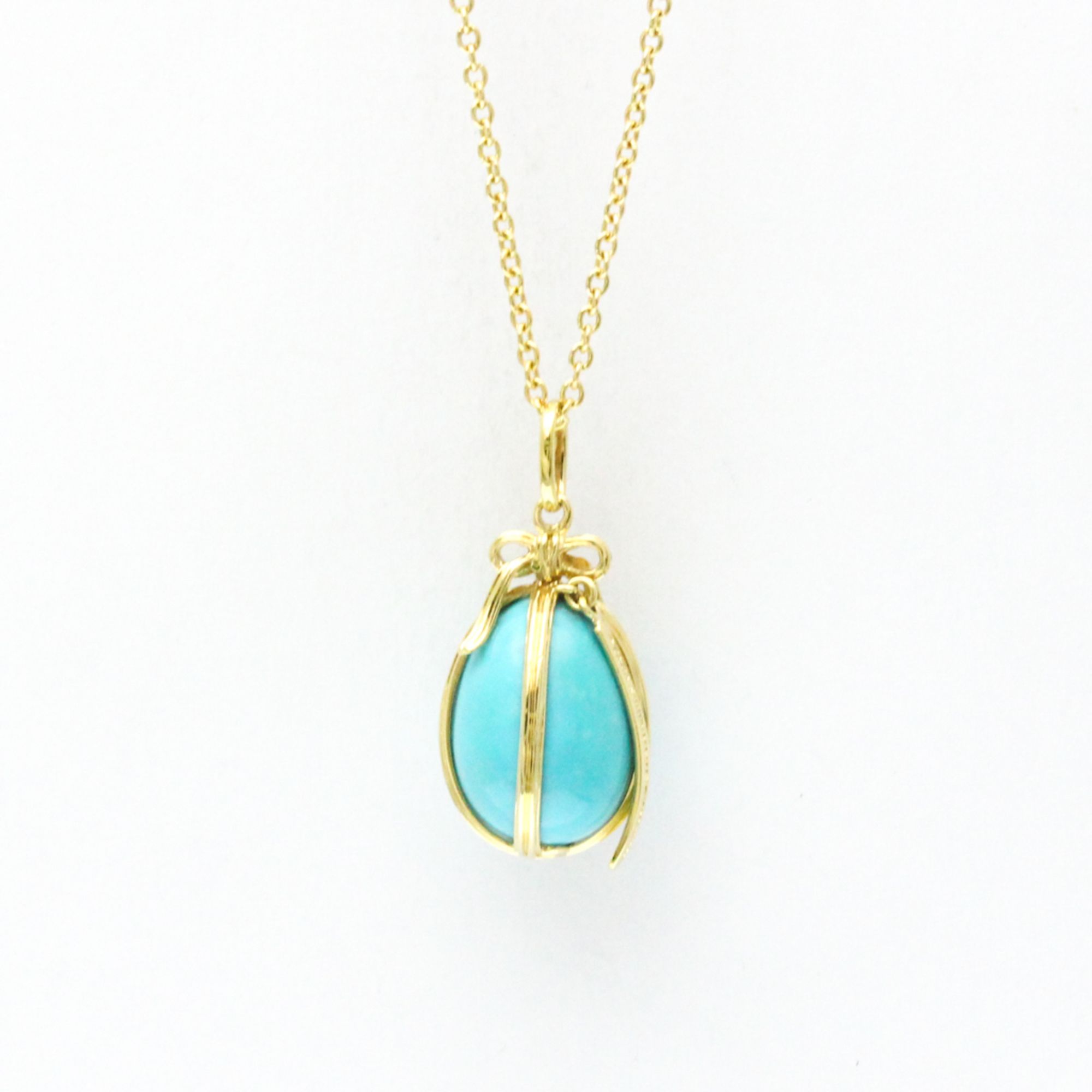 Tiffany Jean Schlumberger Turquoise Egg Necklace Yellow Gold (18K) Turquoise Women,Men Fashion Penda