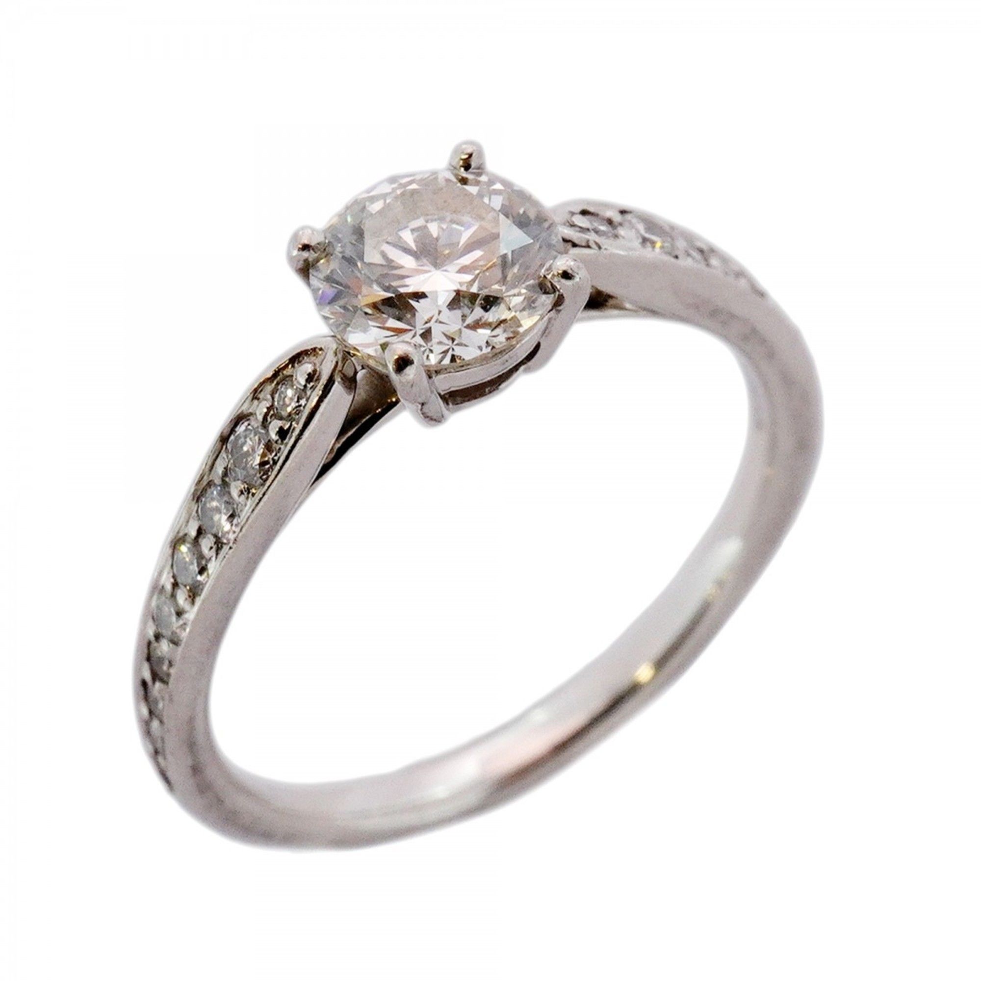 Tiffany Harmony Ring, Pt950 Platinum, 0.77ct Diamond, Size 11, Women's