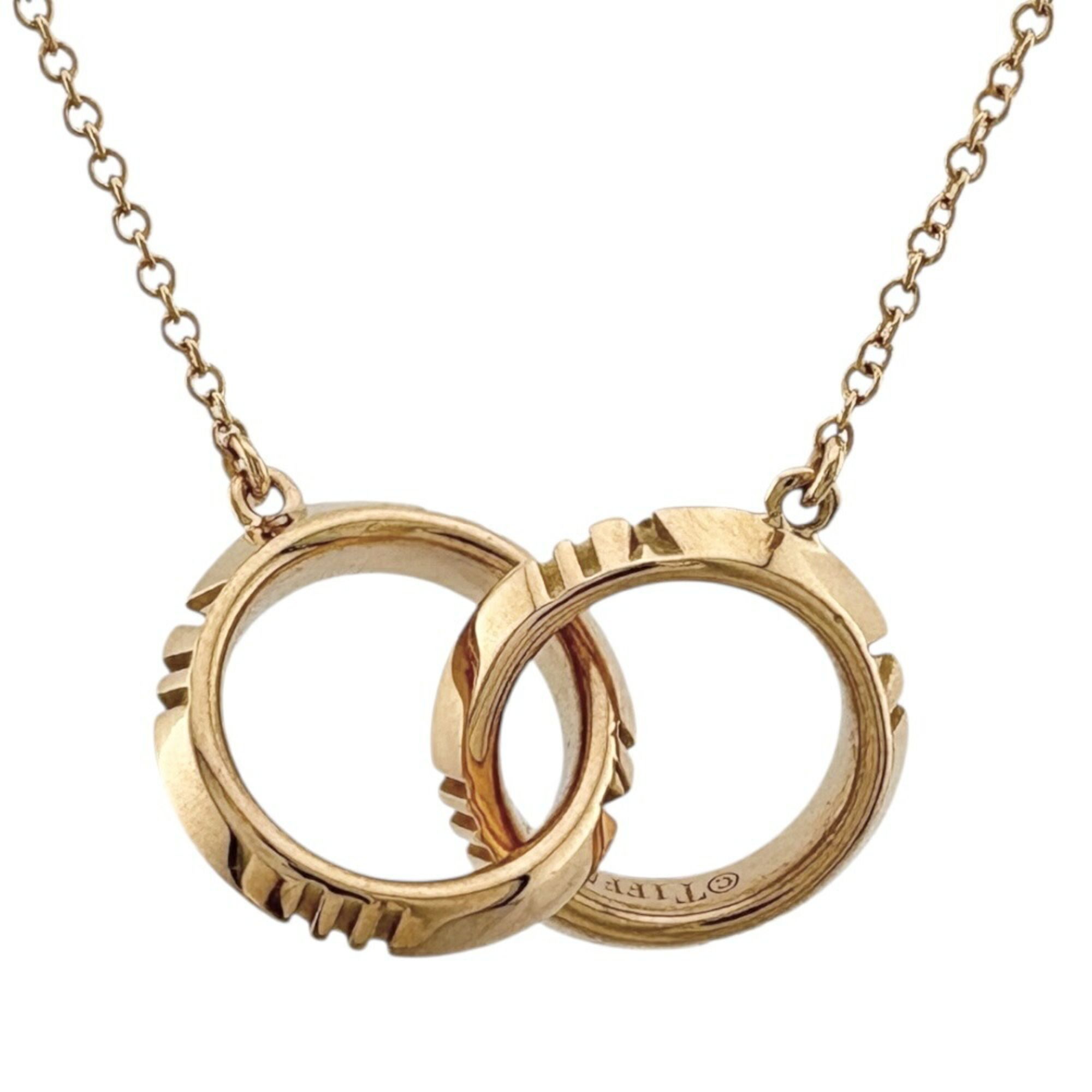 Tiffany Atlas X Closed Interlocking Necklace, 18K, Women's, TIFFANY & Co.