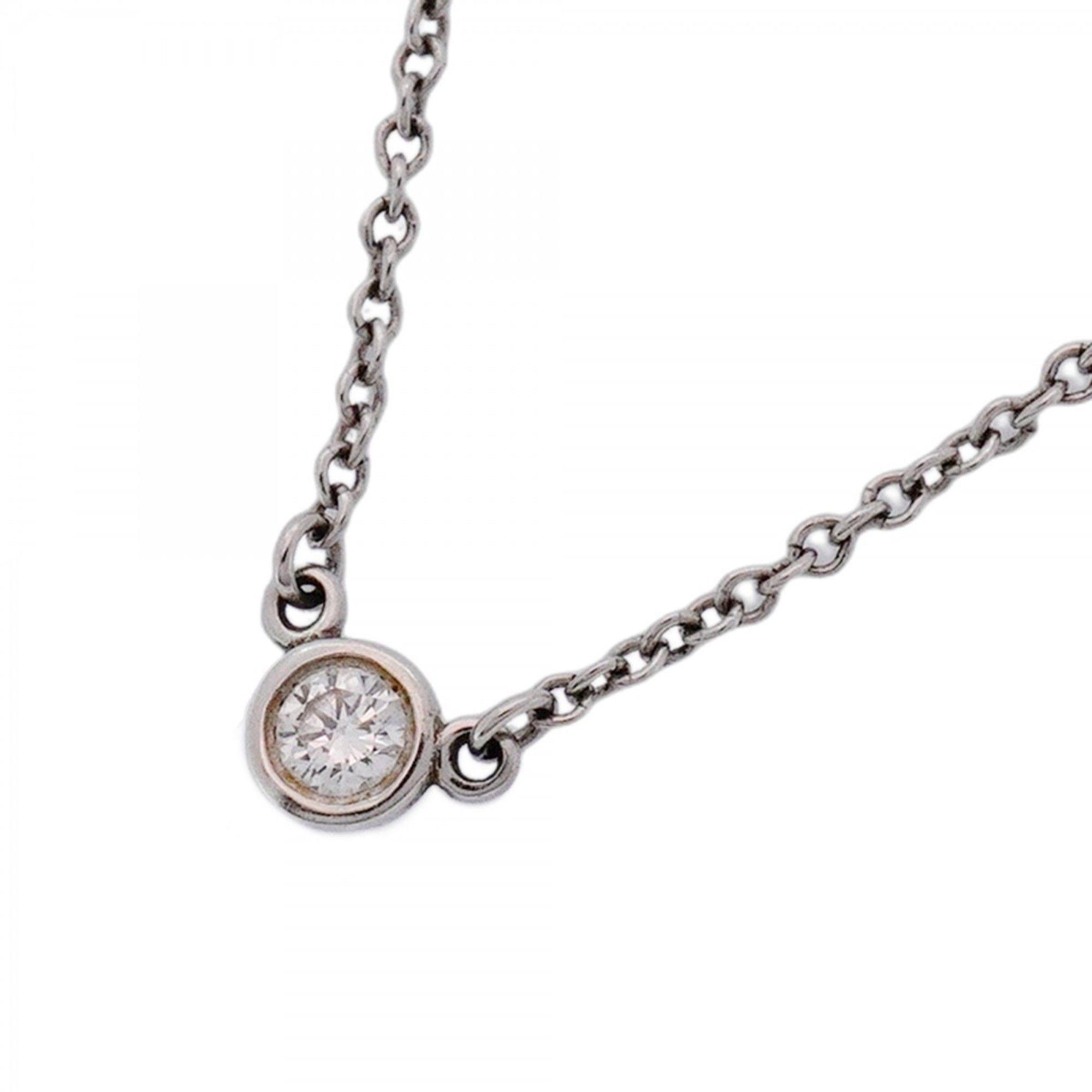 Tiffany Necklace By the Yard 1PD Pt950 Platinum Diamond Women's