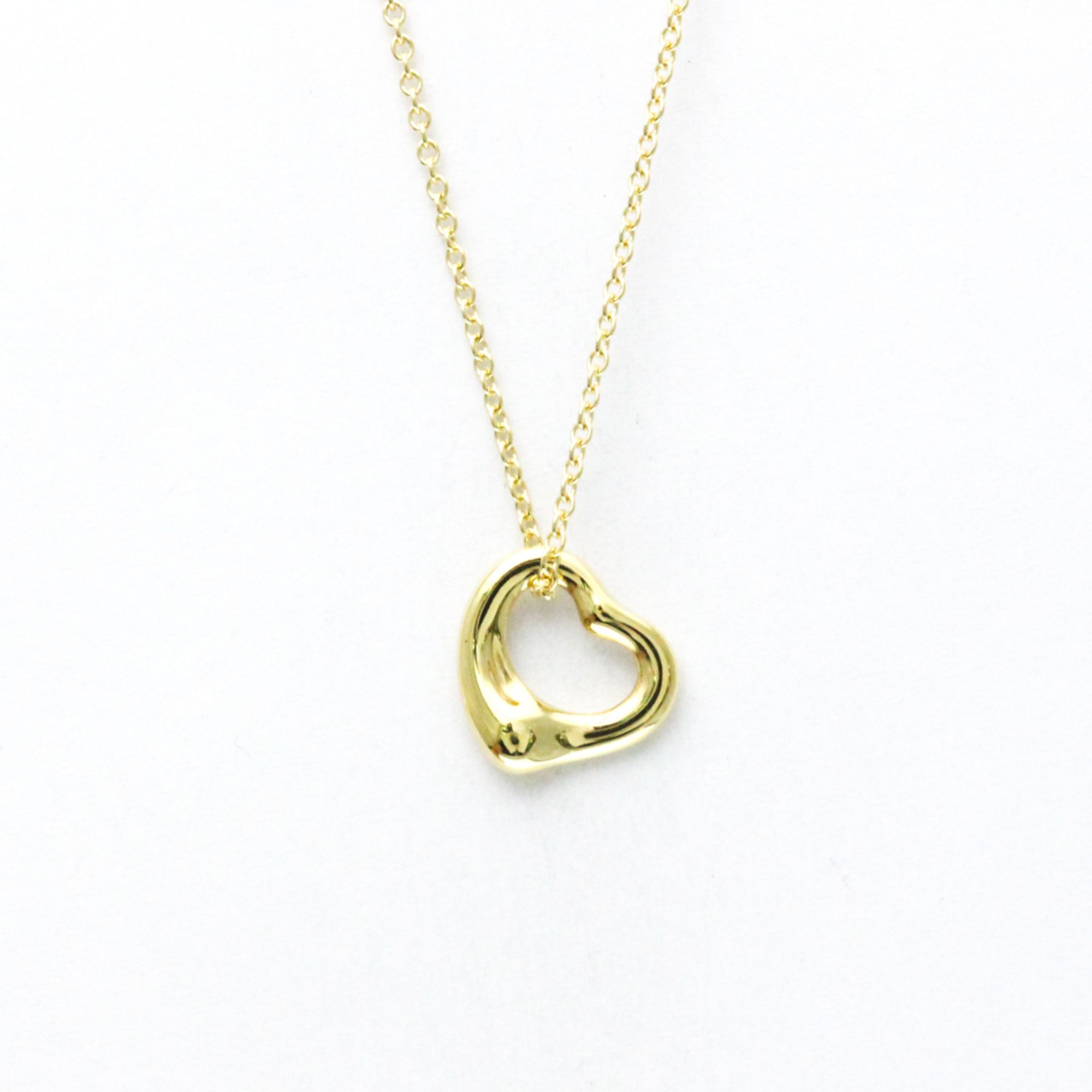 Tiffany Open Heart Yellow Gold (18K) No Stone Men,Women Fashion Pendant Necklace (Gold)