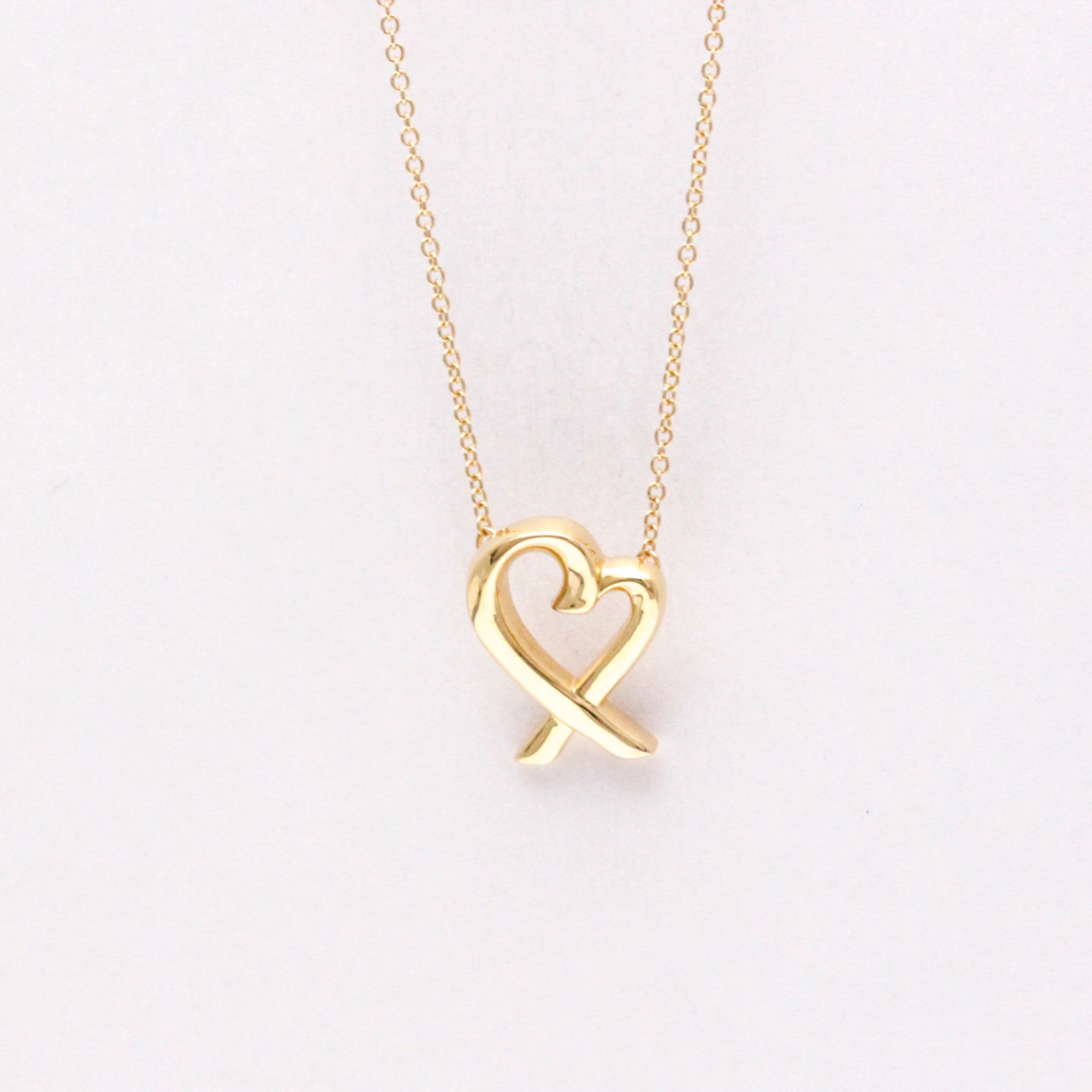 Tiffany Loving Heart Pink Gold (18K) No Stone Women,Men Fashion Pendant Necklace (Pink Gold)