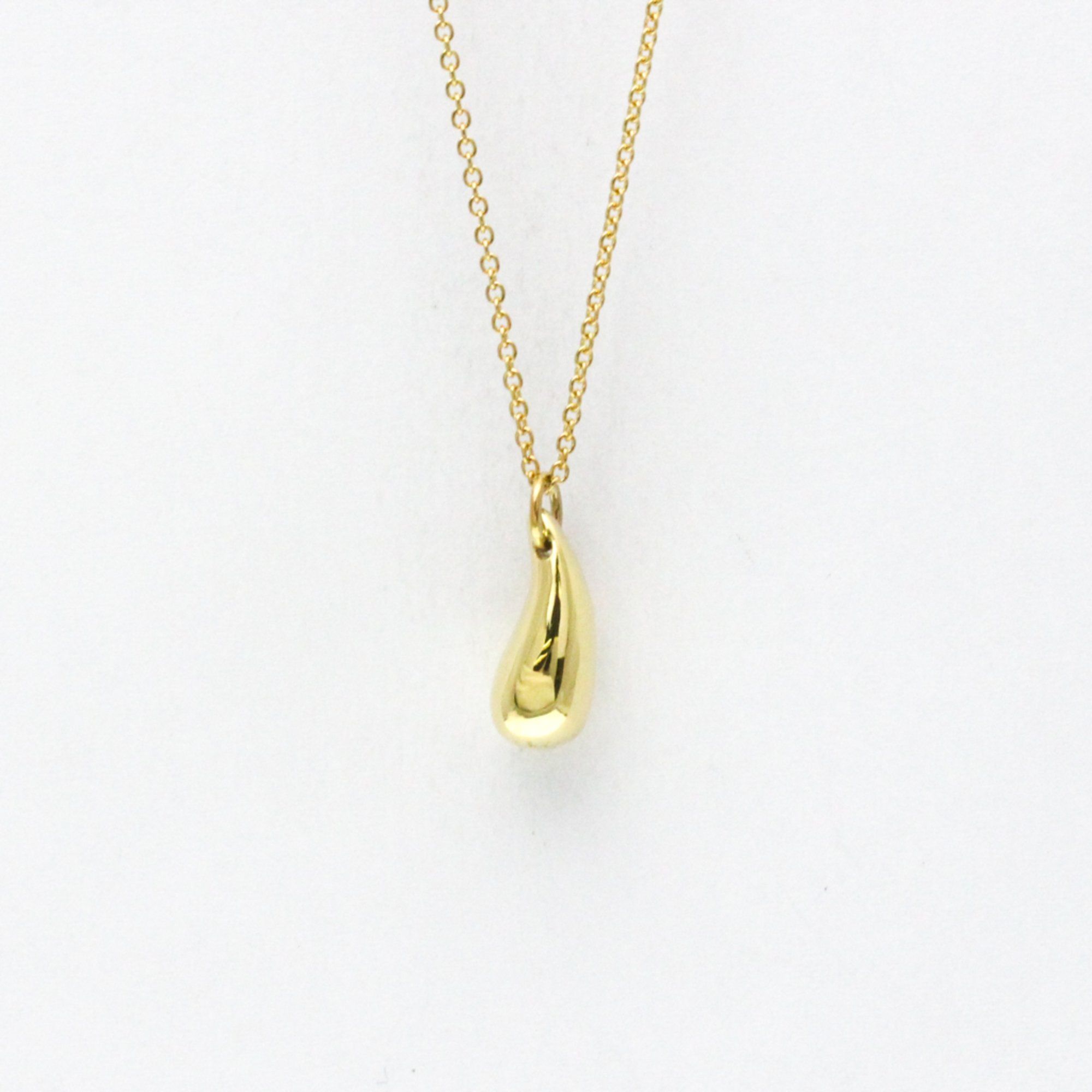 Tiffany Teardrop Necklace Yellow Gold (18K) No Stone Men,Women Fashion Pendant Necklace (Gold)
