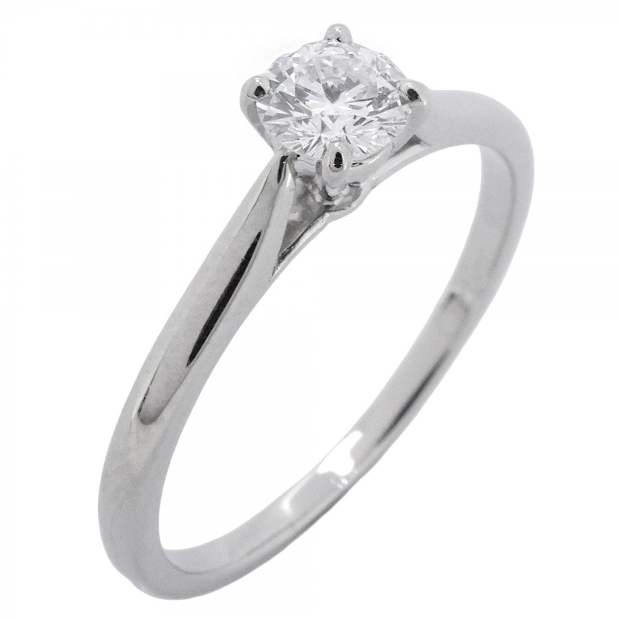 Cartier Solitaire Ring 1PD Pt950 Platinum Diamond 0.29ct #47 Women's