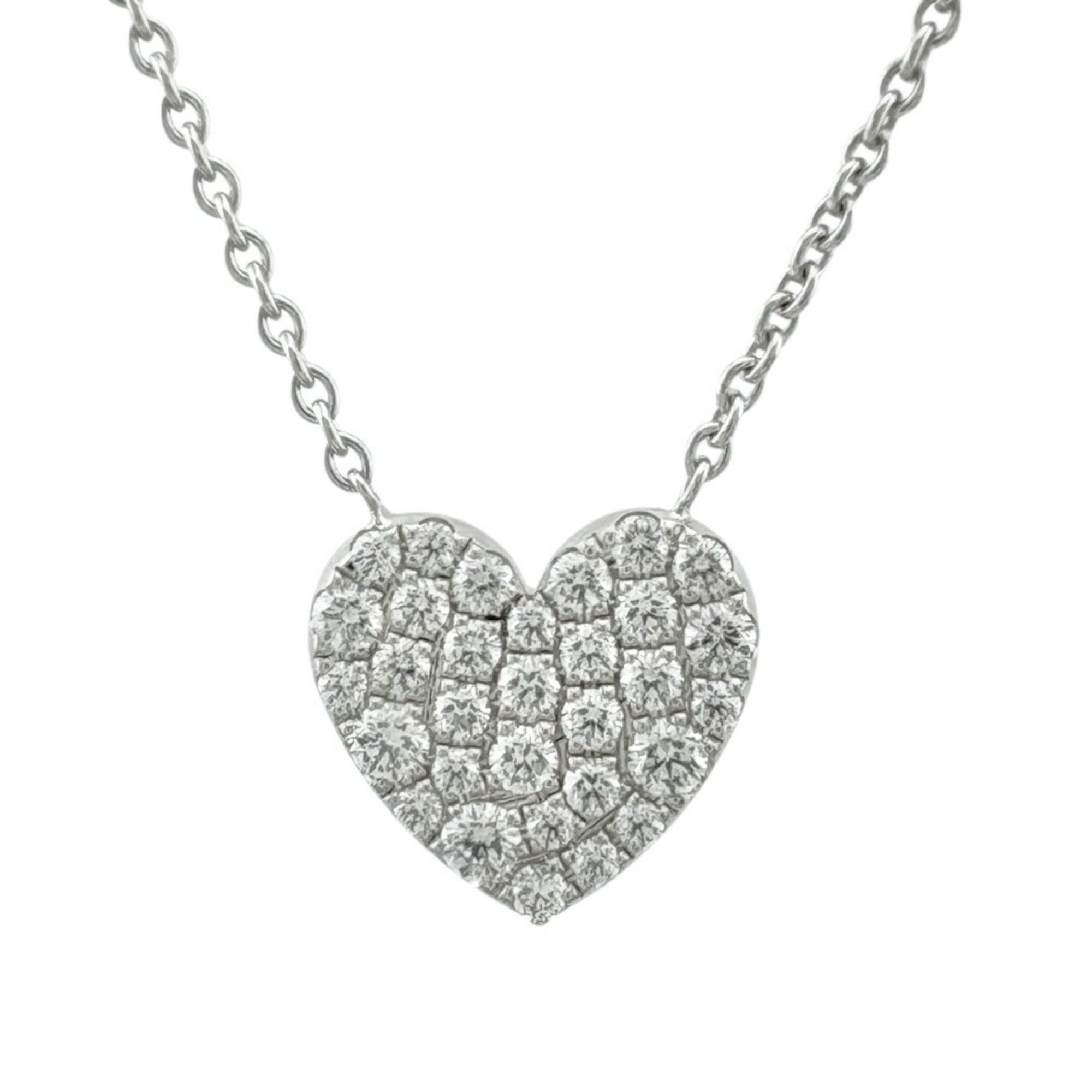 Tiffany Metro Heart Necklace, 18k Gold with Diamonds, Women's, TIFFANY & Co.