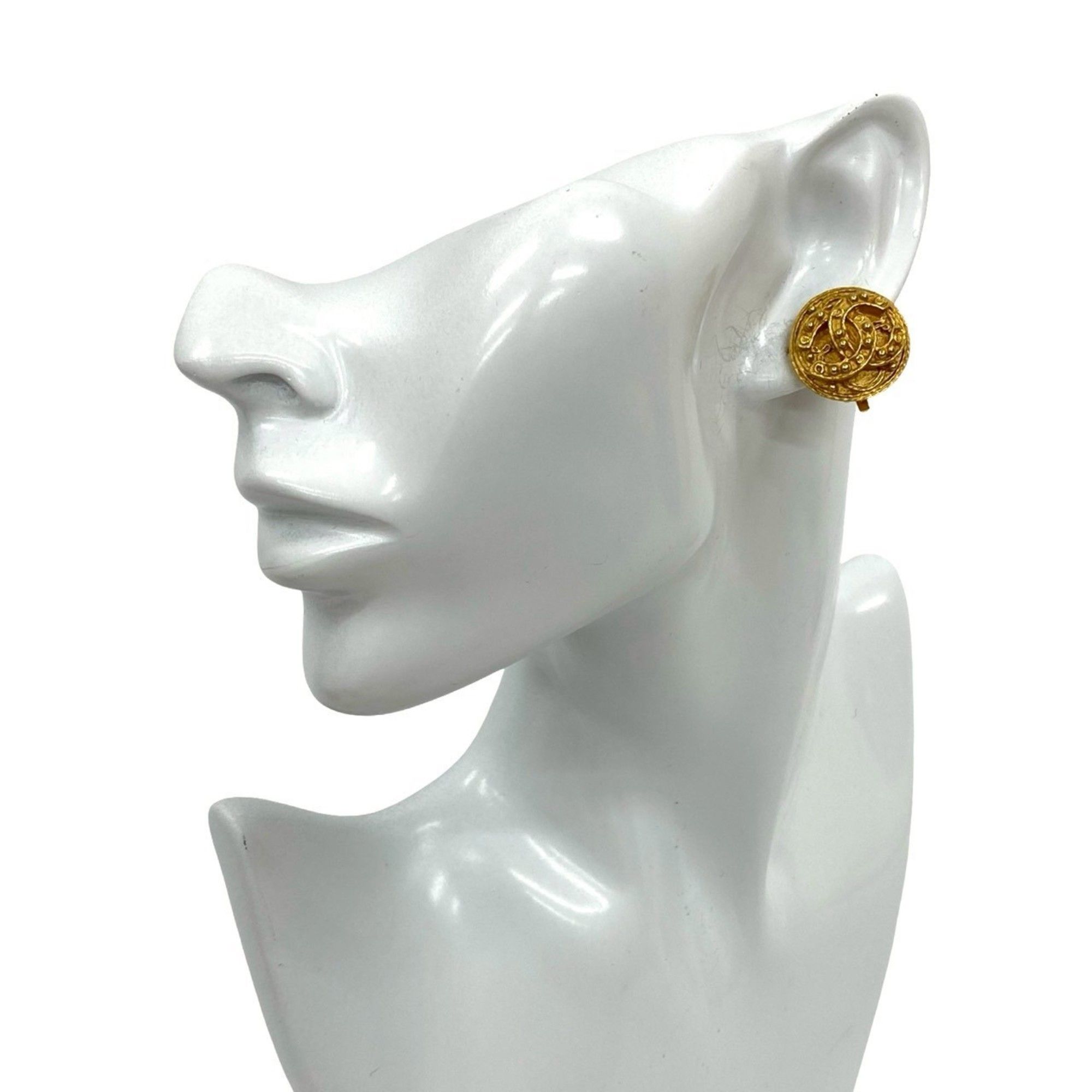 CHANEL Coco Mark motif earrings and ear cuffs, gold, 03756