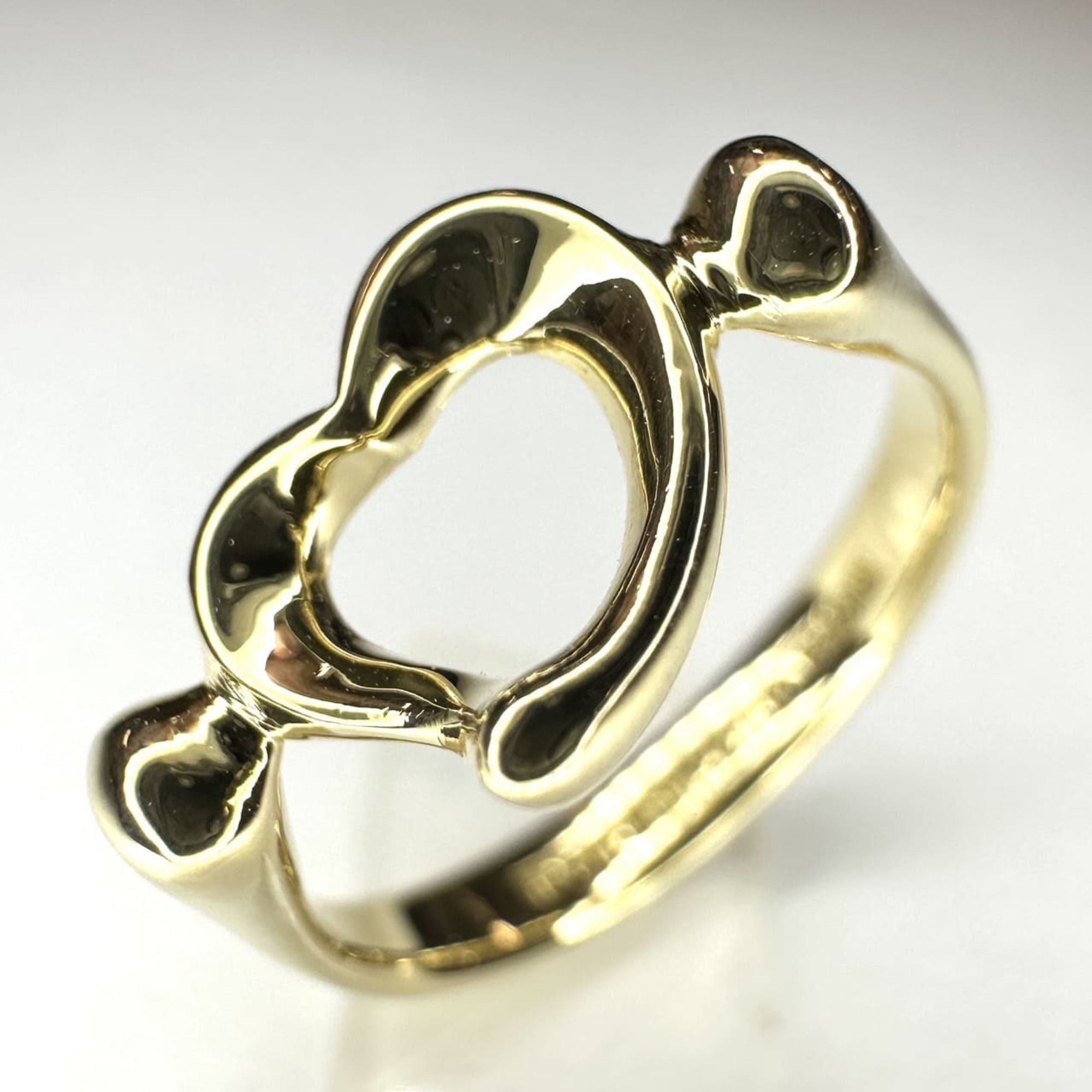TIFFANY & Co. Tiffany Heart Ring, Size 8, 18K 750 Gold, 3.4g, for Men and Women