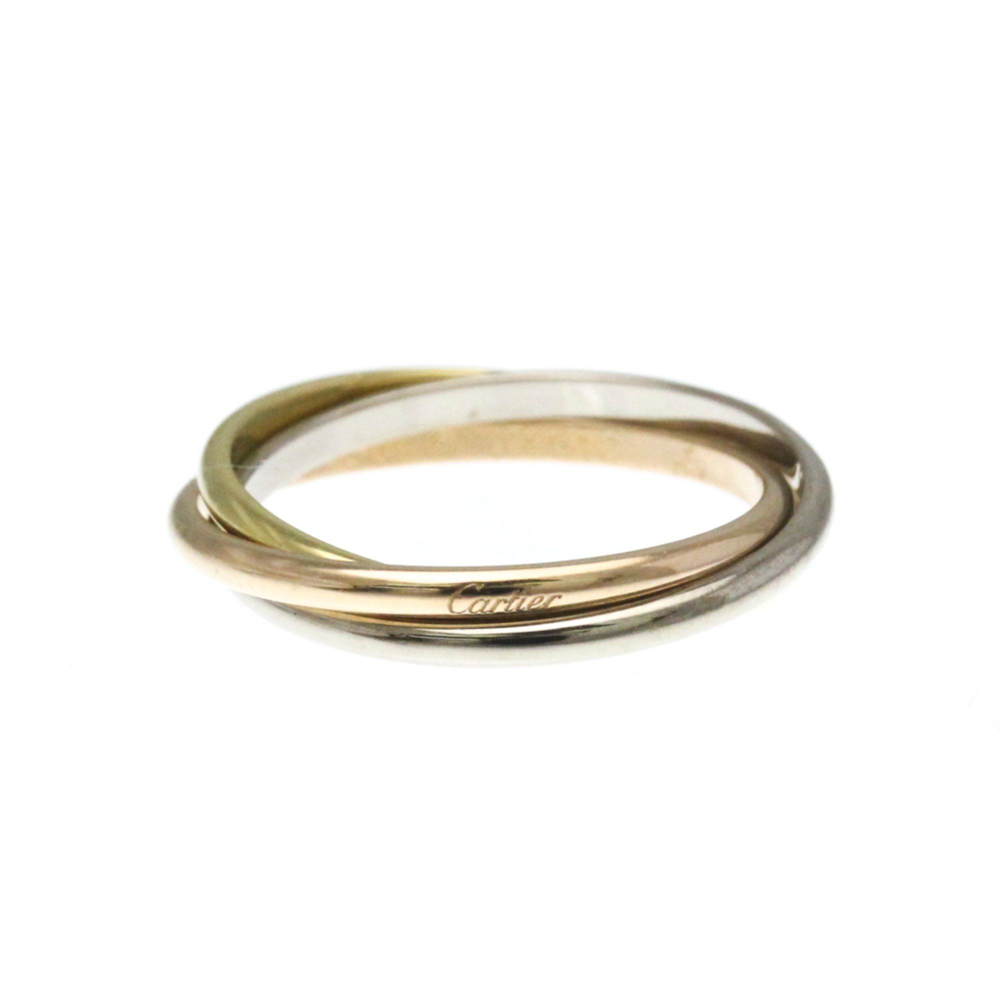 Cartier Trinity Yellow Gold (18K),Pink Gold (18K),White Gold (18K) Fashion No Stone Band Ring Gold