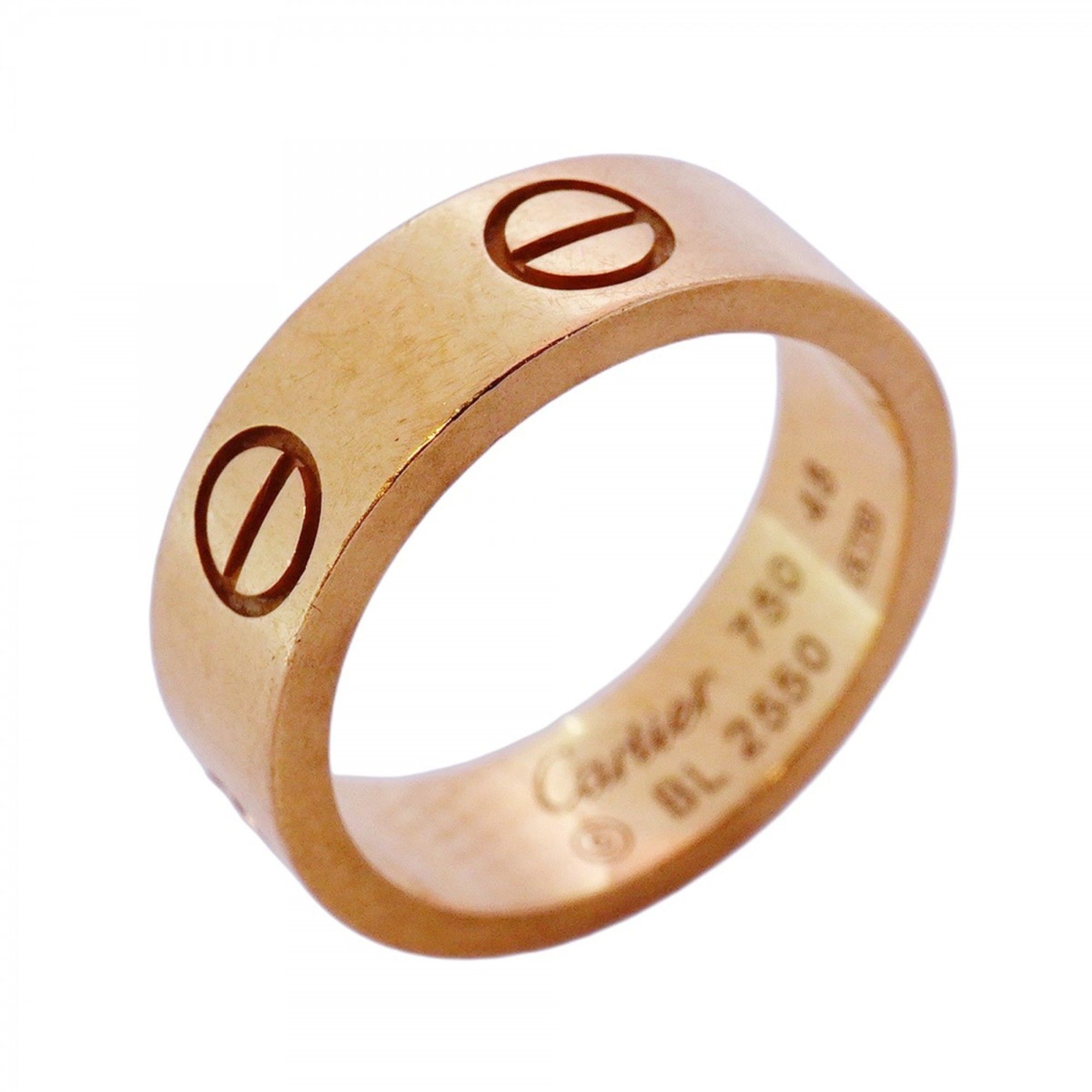 Cartier Love Ring 18KPG Pink Gold #48 Women's