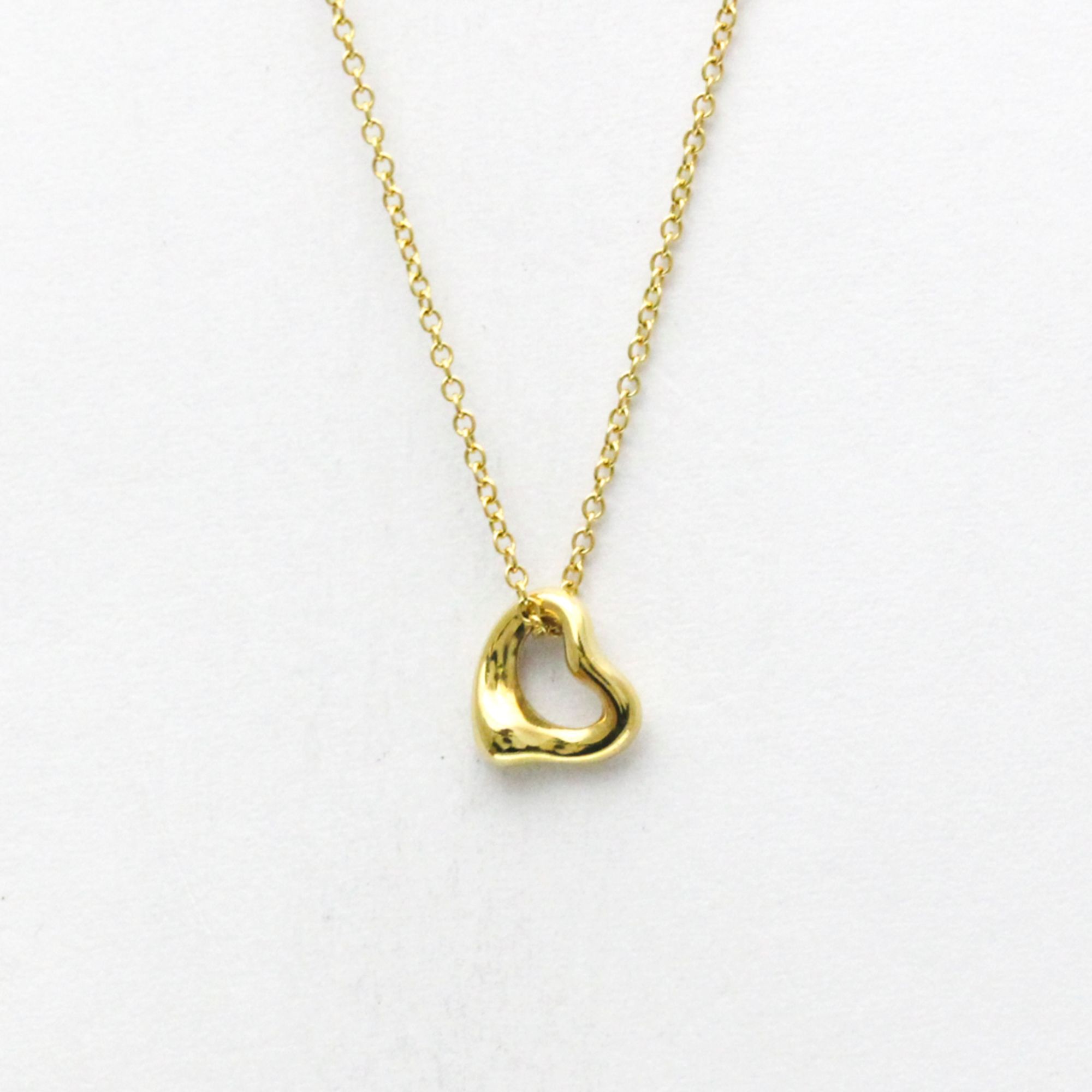 Tiffany Open Heart Necklace Extra Mini Yellow Gold (18K) No Stone Women,Men Fashion Pendant Necklace