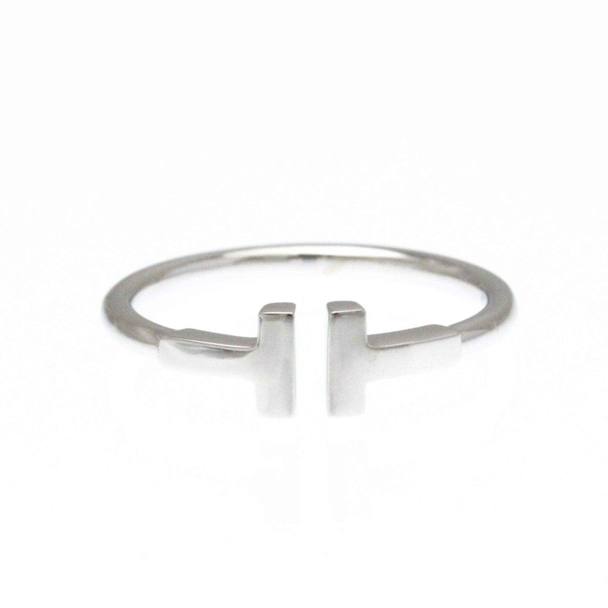 Tiffany T Wire Ring White Gold (18K) Fashion No Stone Band Ring Silver