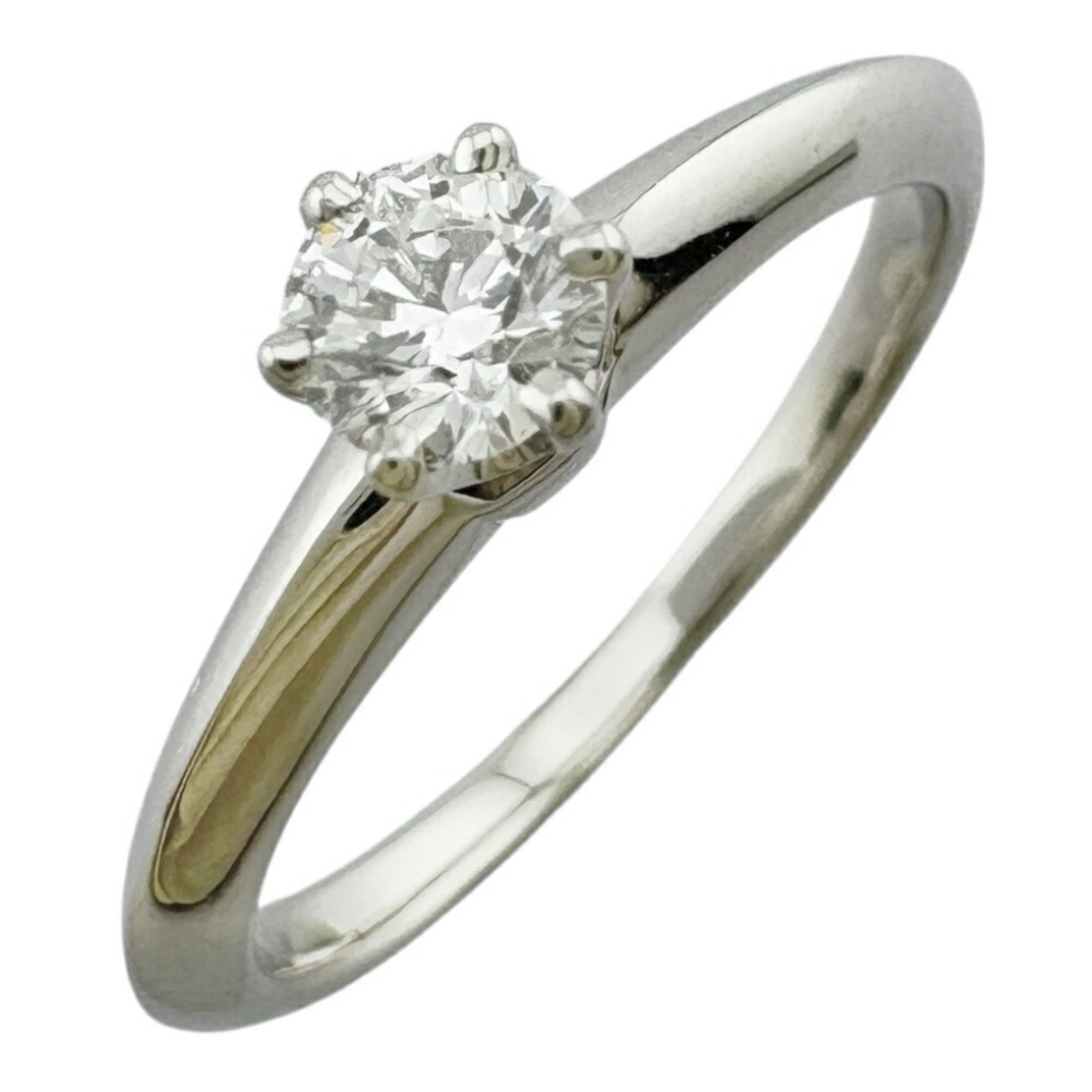Tiffany & Co. Women's Solitaire Ring, Size 10.5, Pt950 Platinum with 0.25ct Diamond.