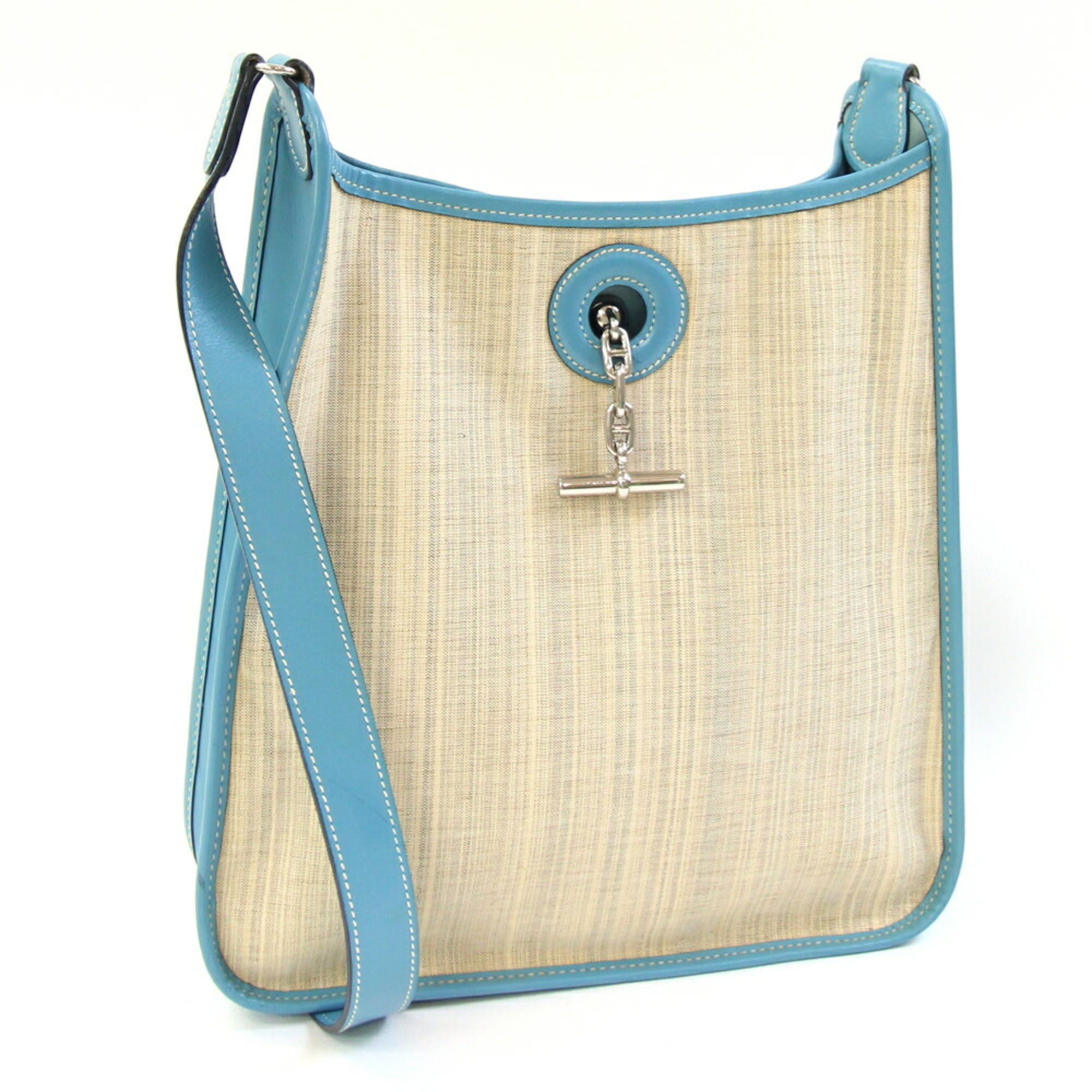 Hermès Vespa PM Shoulder Bag, Blue Jean Leather and Canvas, ?B Stamp, Manufactured in 1998, Crossbod
