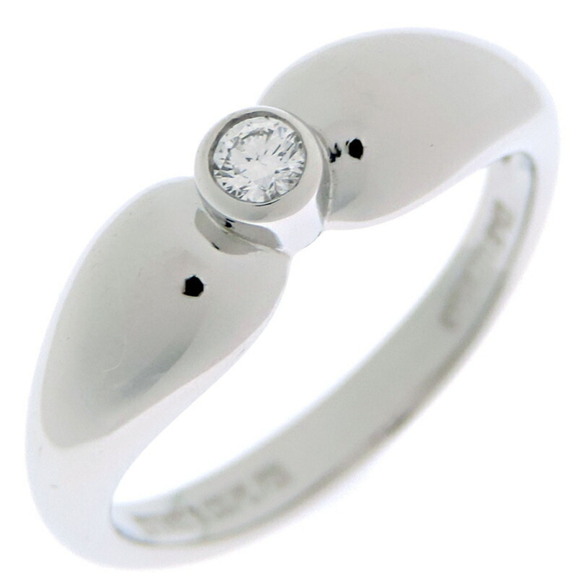 Tiffany Elsa Peretti Double Teardrop Diamond Women's Ring in Pt950 Platinum, Size 12