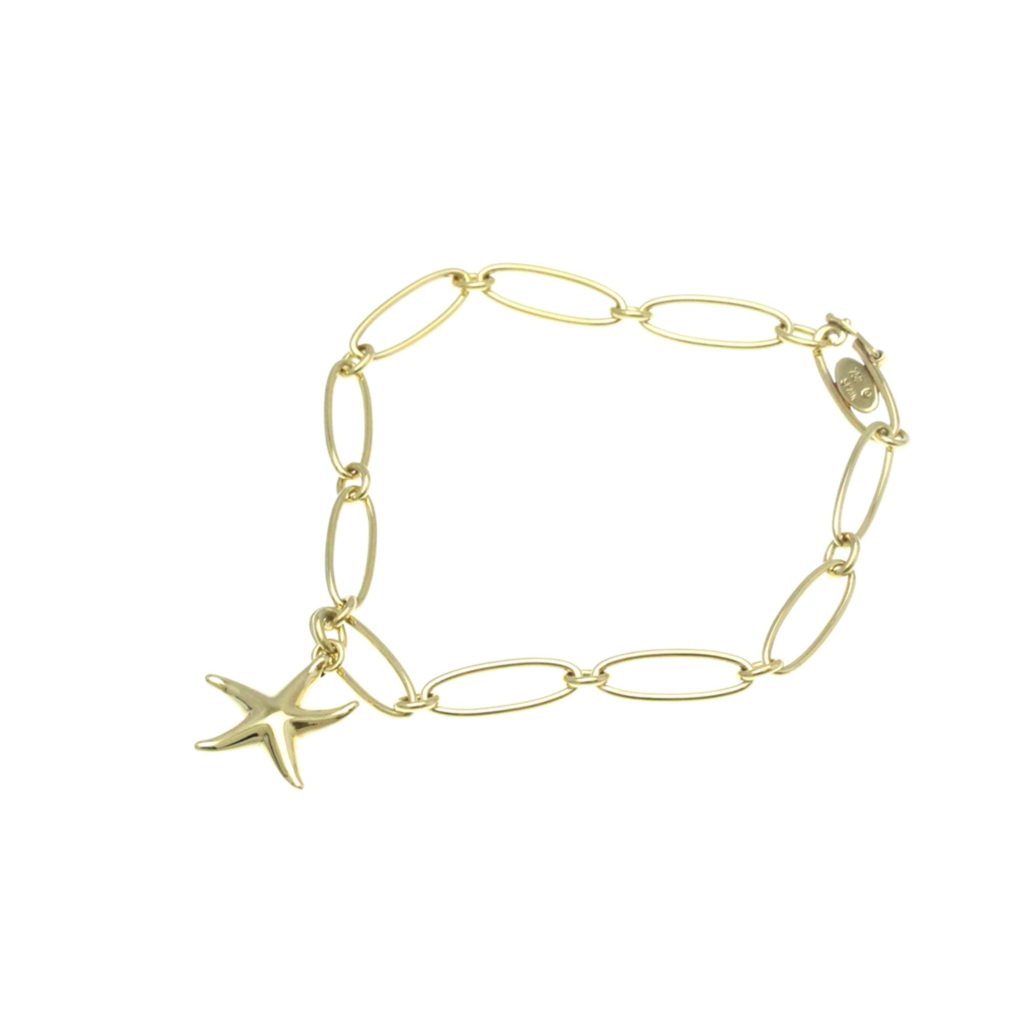 Tiffany Starfish Bracelet Yellow Gold (18K) No Stone Charm Bracelet Gold