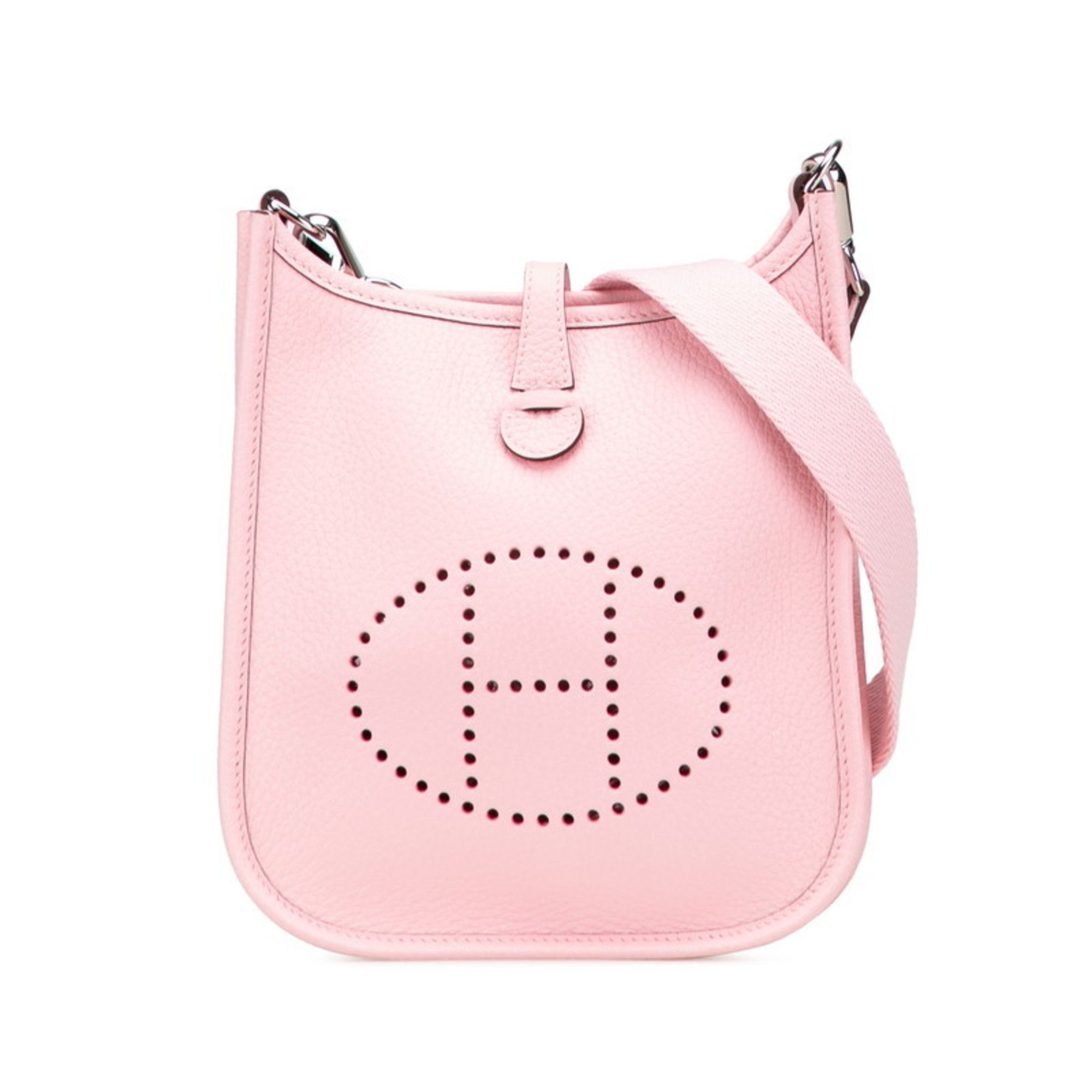 Hermès Evelyn TPM Crossbody Shoulder Bag in Rose Sakura Togo, Women's HERMES
