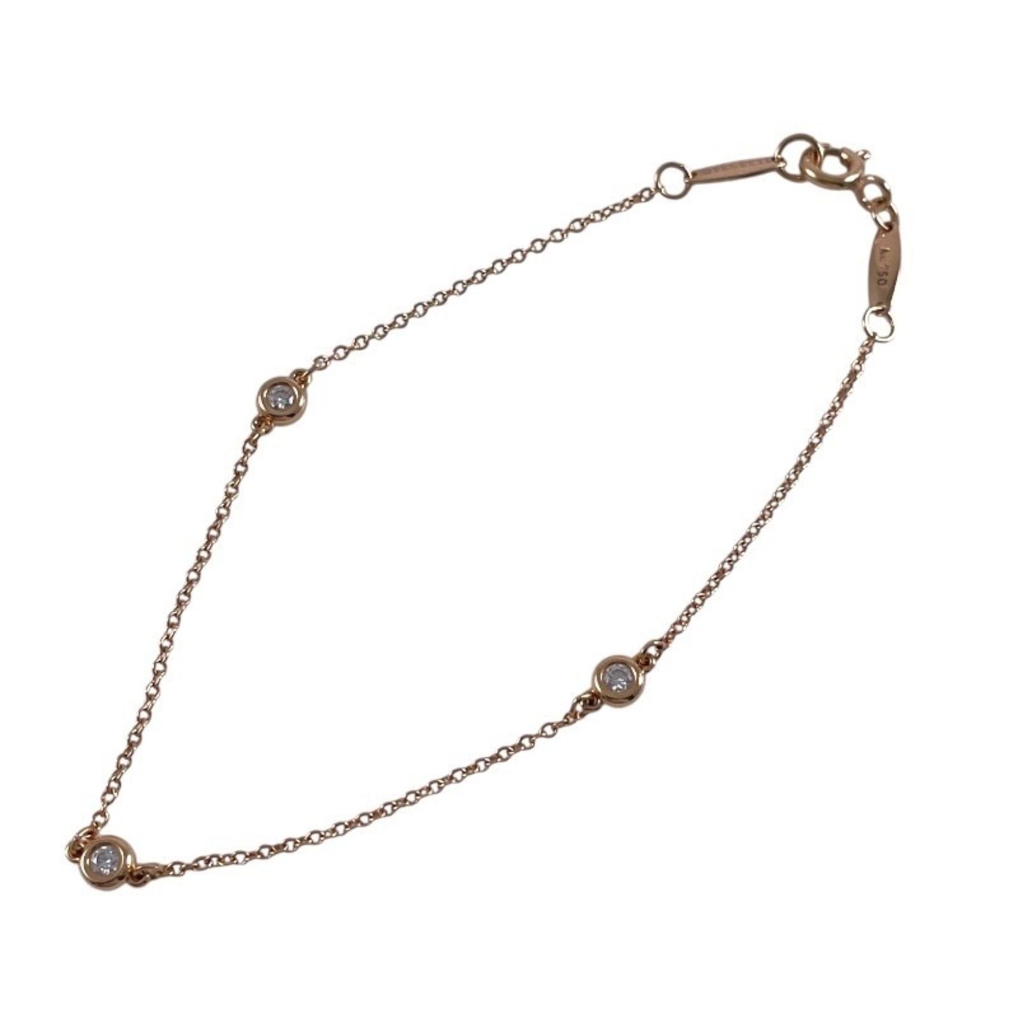 TIFFANY & Co. Tiffany By the Yard Bracelet, 18K Pink Gold, 3 Diamonds, 750