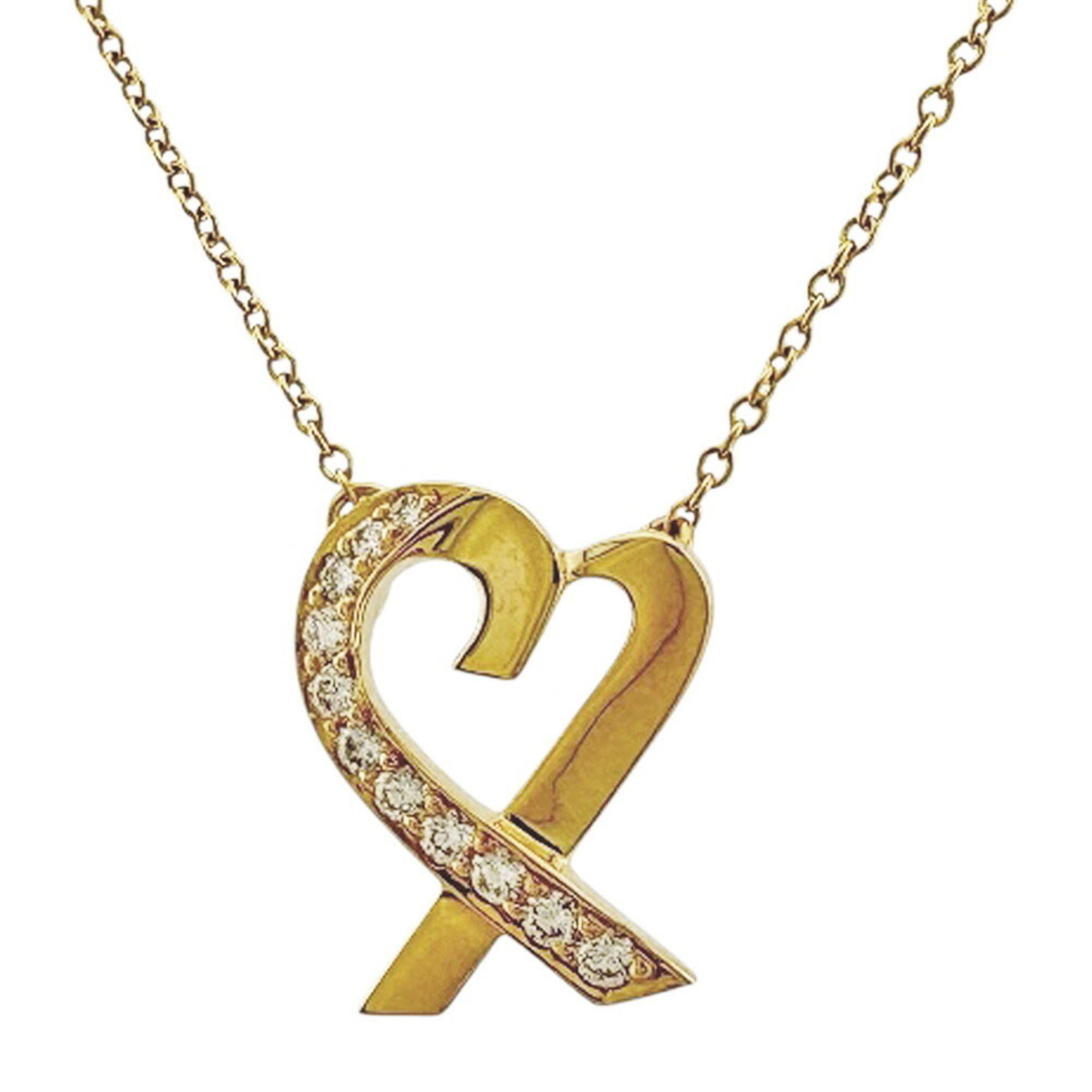 Tiffany & Co. Loving Heart Necklace, 18k Gold with Diamonds, Women's, TIFFANY
