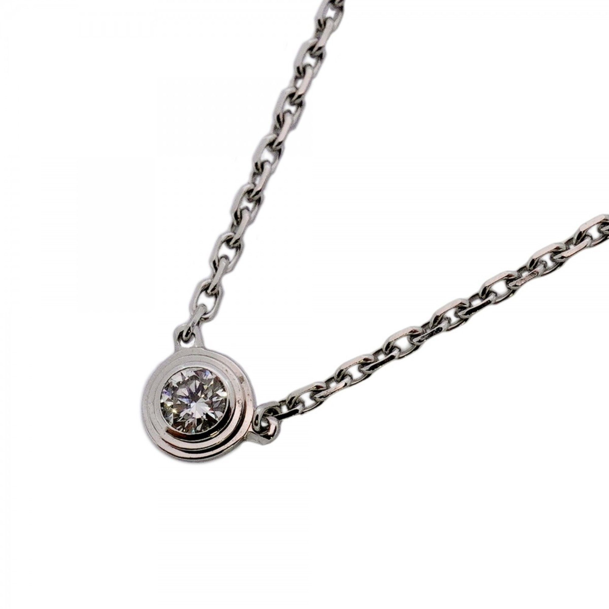 Cartier Amour XS Necklace, 1PD, 18K White Gold with Diamonds, Women's