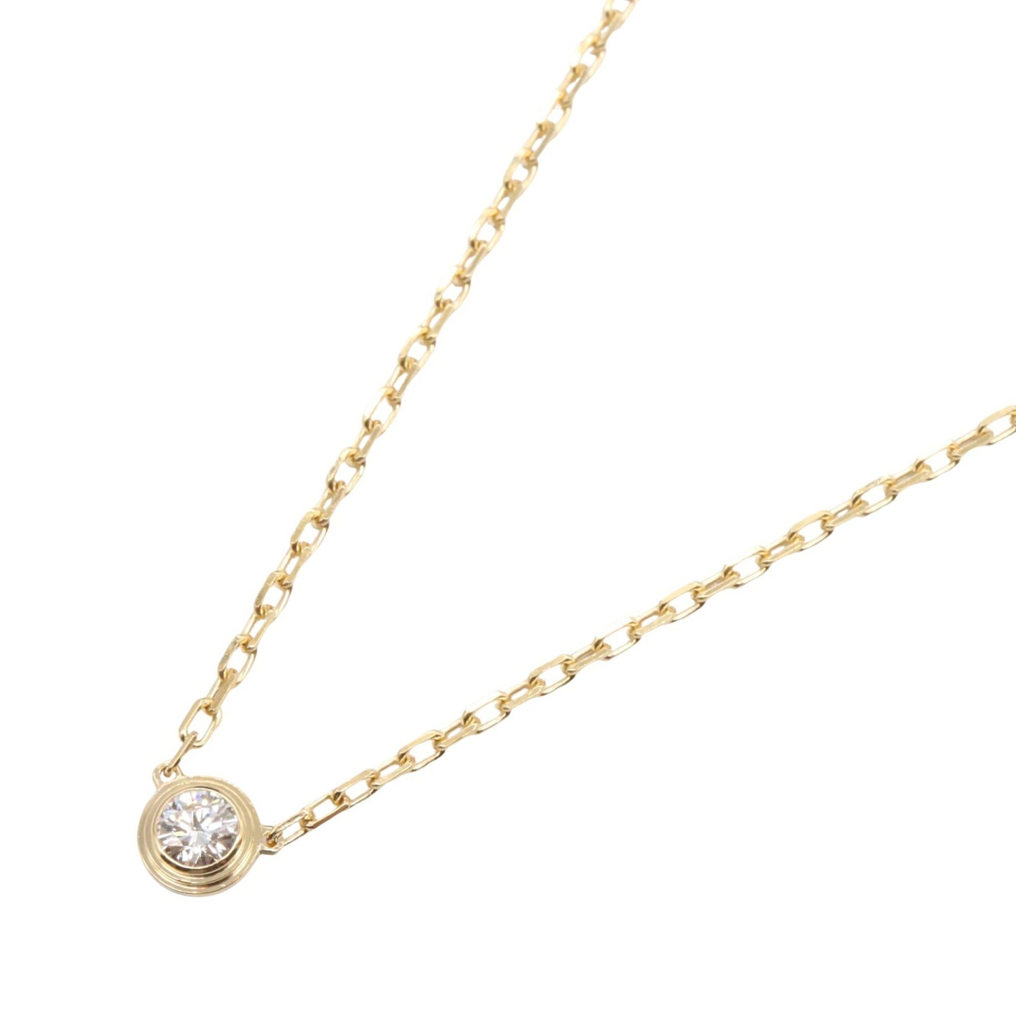 Cartier Amour Necklace, Small, 18K Yellow Gold with Diamonds, Clear, for Women