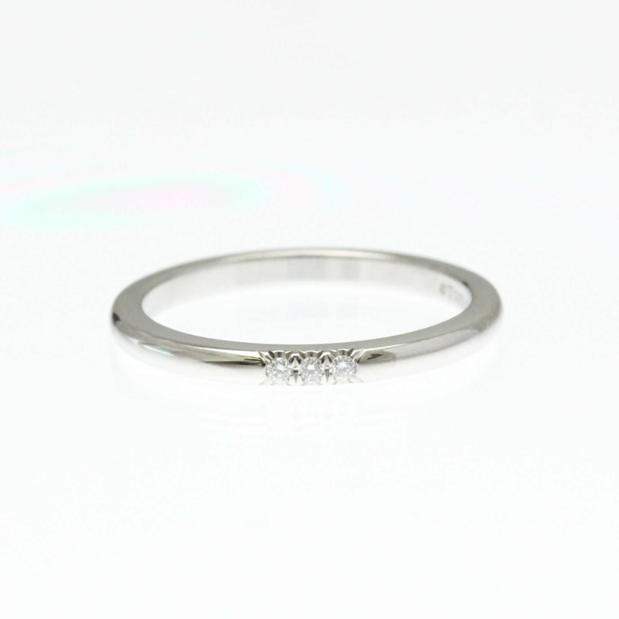 Tiffany Forever Wedding Ring 3P Diamond Platinum Fashion Diamond Wedding Ring Silver