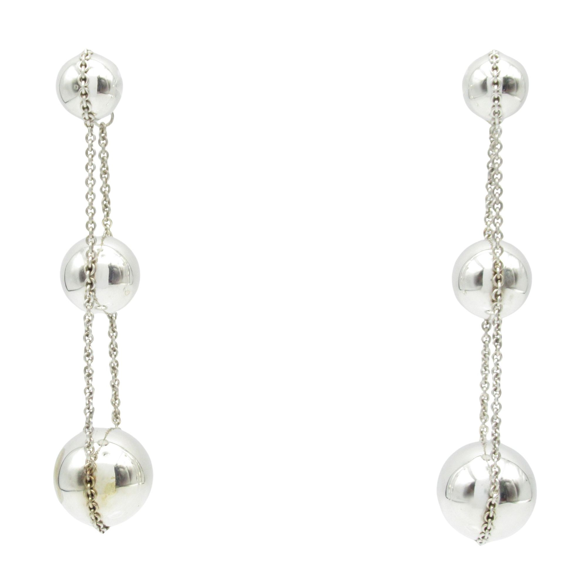 Tiffany & Co. Hardware Triple Drop Earrings, Silver (Ag925) for Women