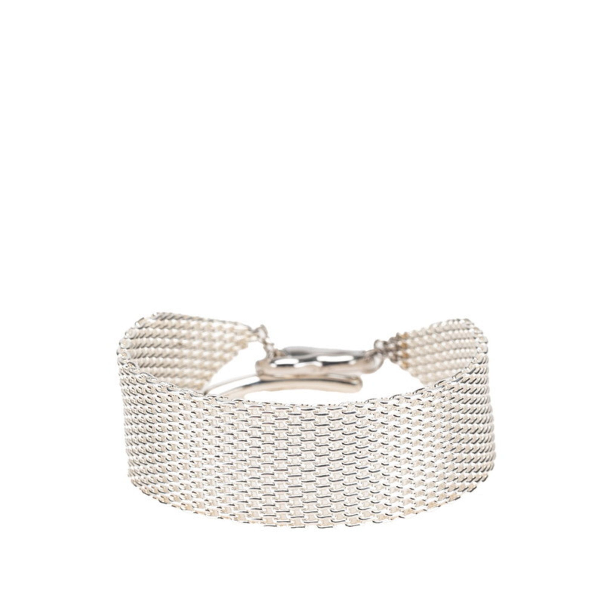 Tiffany & Co. Open Heart Toggle Chain Bracelet/Bangle in 925 Sterling Silver for Women.