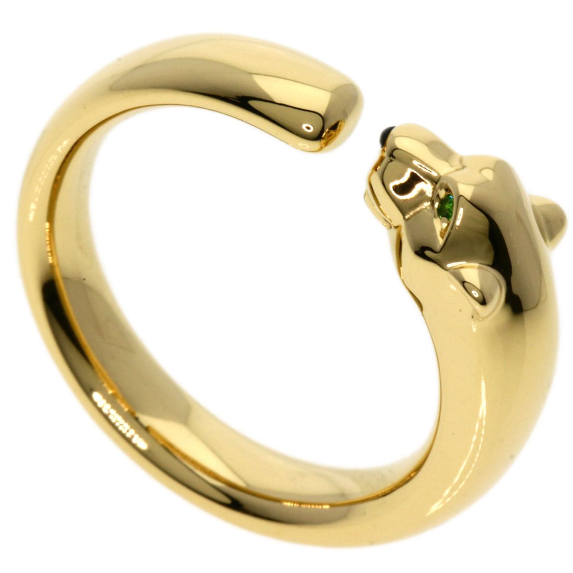 Cartier Panthere Onyx and Garnet #57 Ring in 18K Yellow Gold for Women