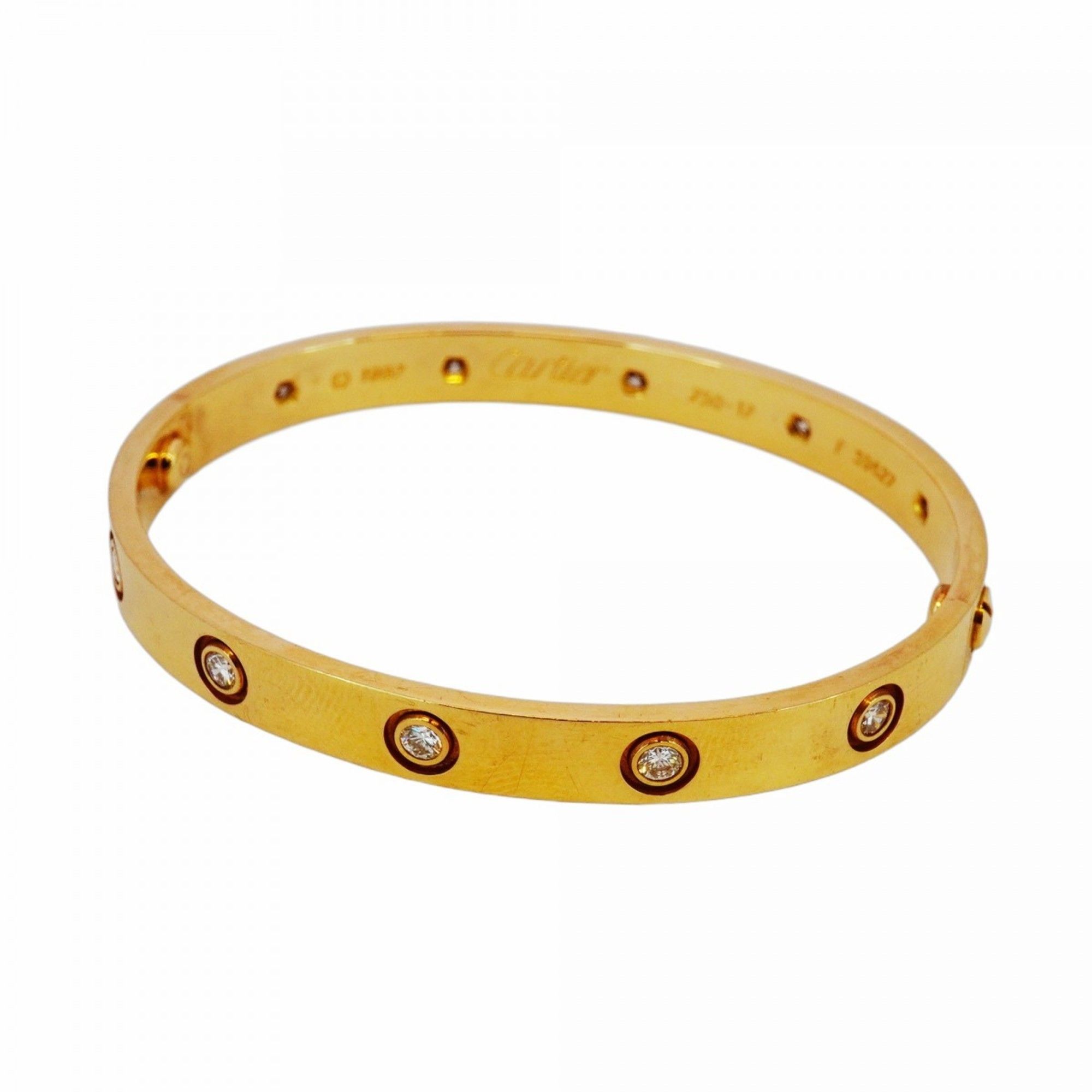 Cartier Love Bracelet Full Diamond 18KYG Yellow Gold Women's