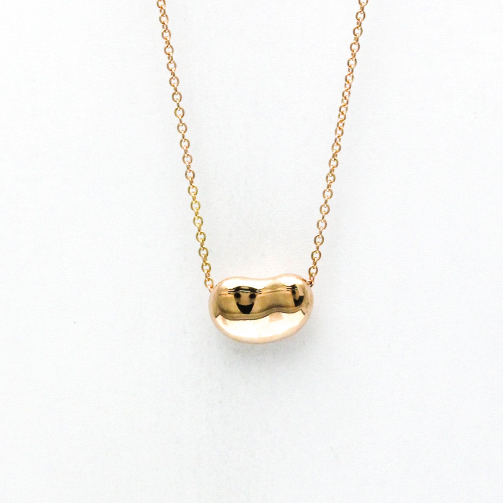 Tiffany Bean Yellow Gold (18K) No Stone Women,Men Fashion Pendant Necklace (Gold)