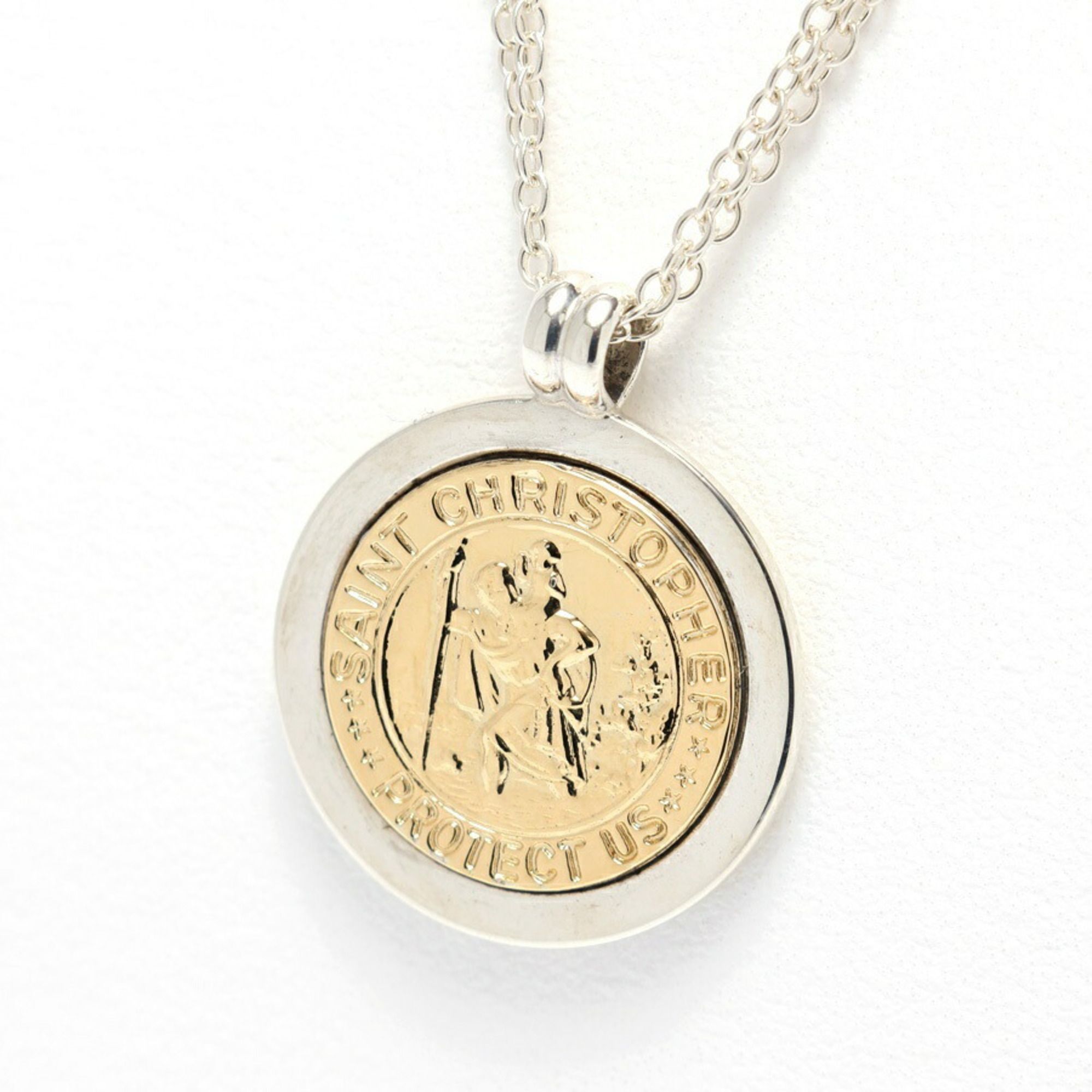 Tiffany St. Christopher Necklace Sv.925 18KGP 41 cm A-158988