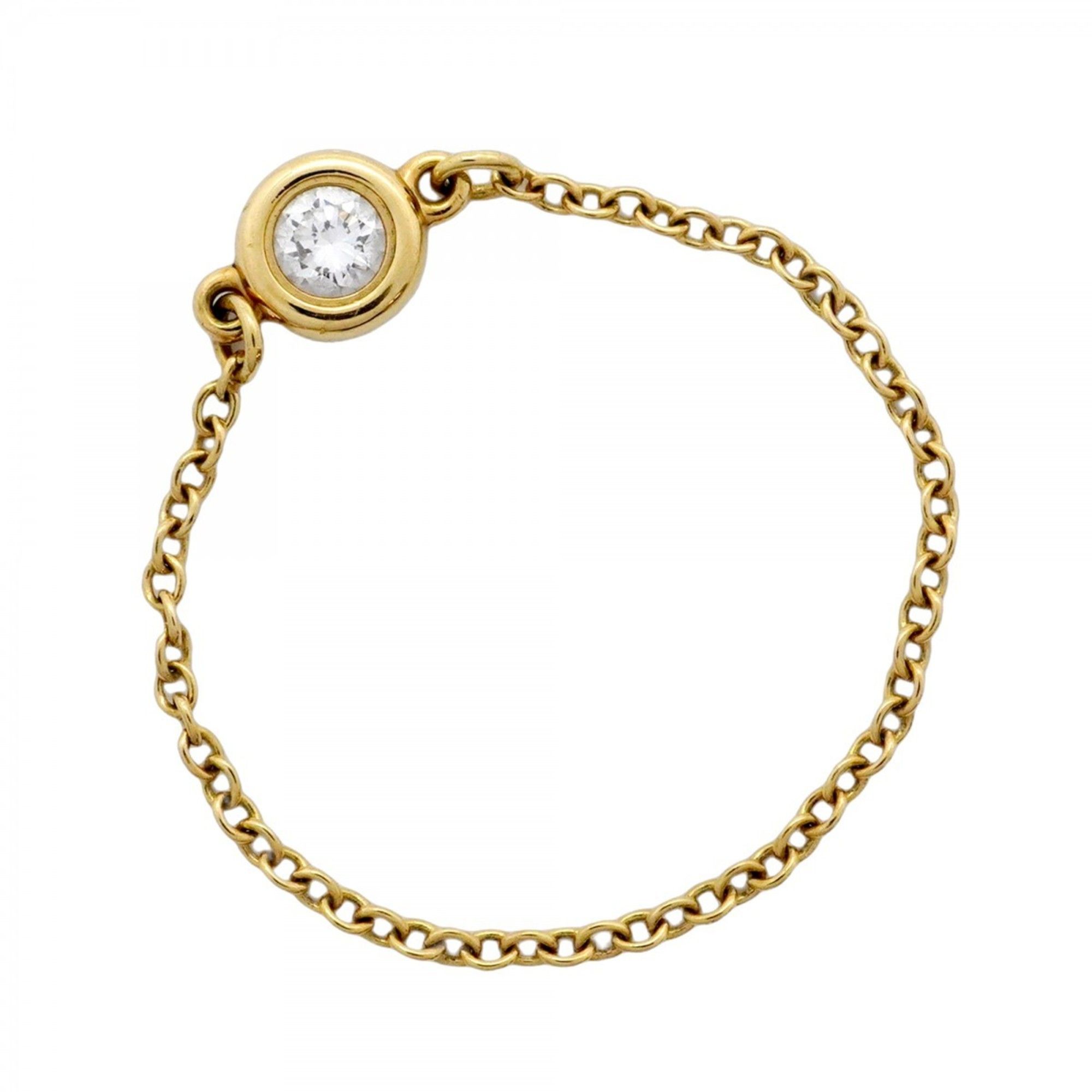 Tiffany By the Yard 1PD Ring, 18KYG Yellow Gold with Diamonds, Size 15, Women's
